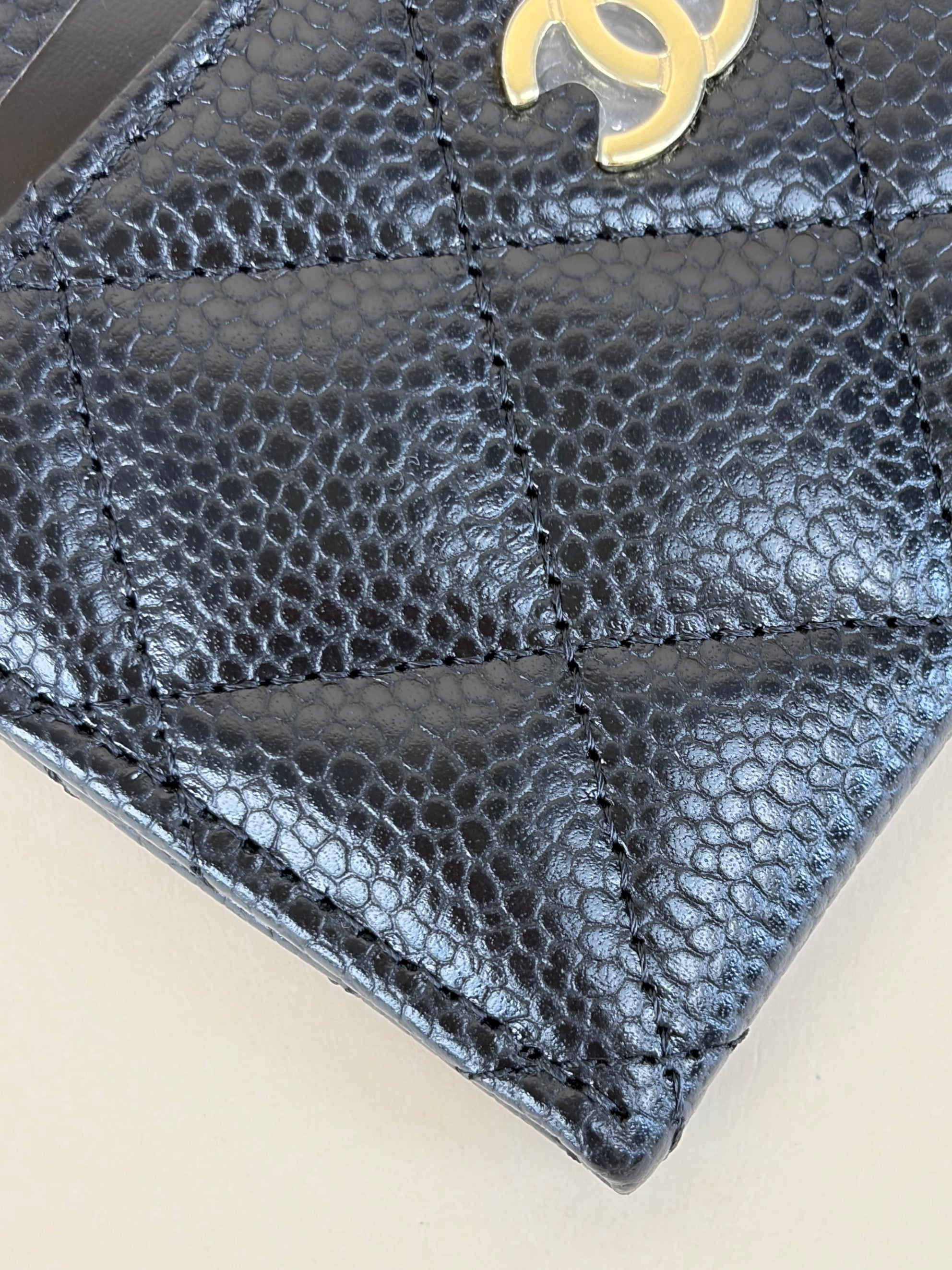 Chanel Black Quilted Card Holder
