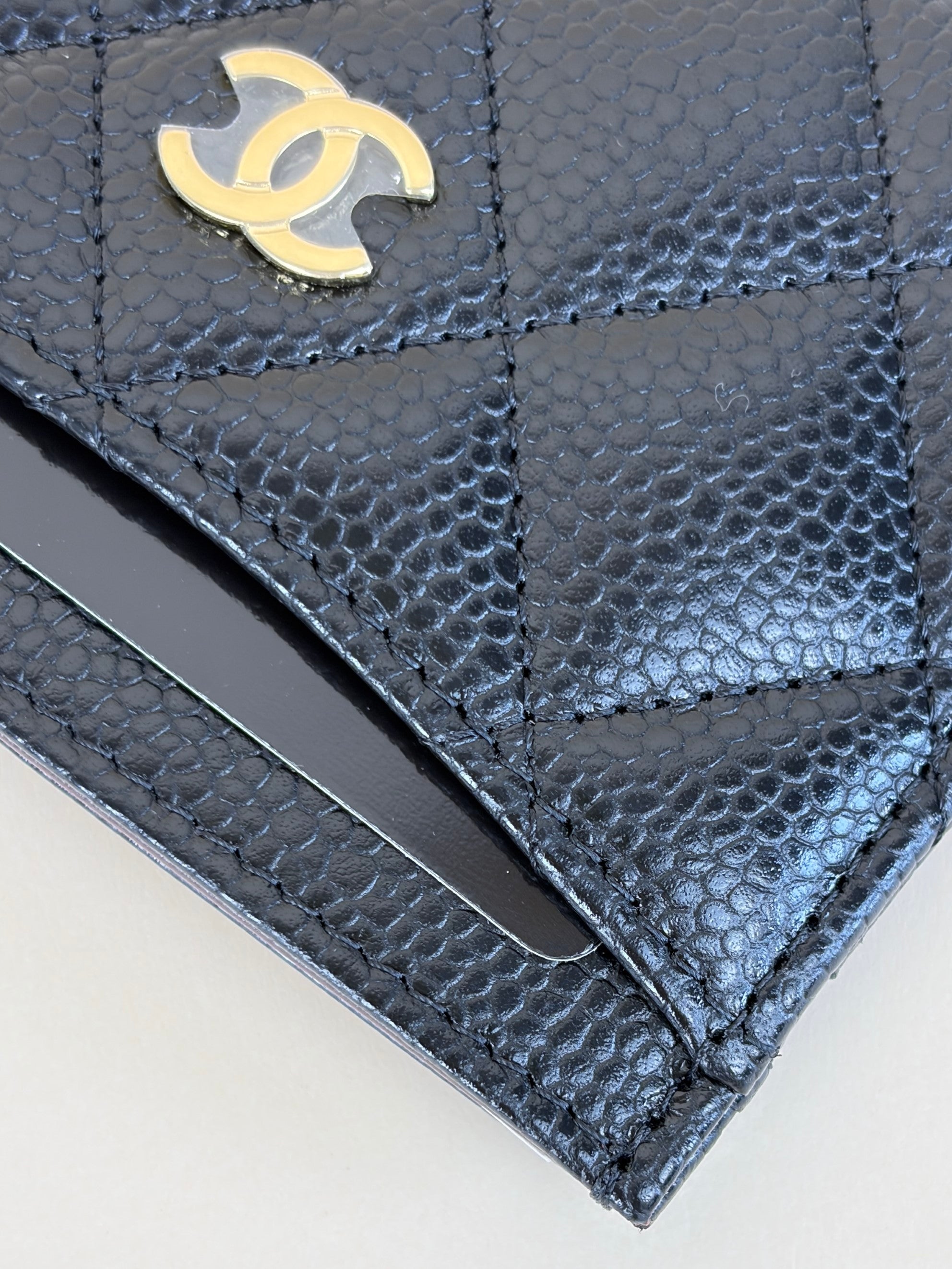 Chanel Black Quilted Card Holder