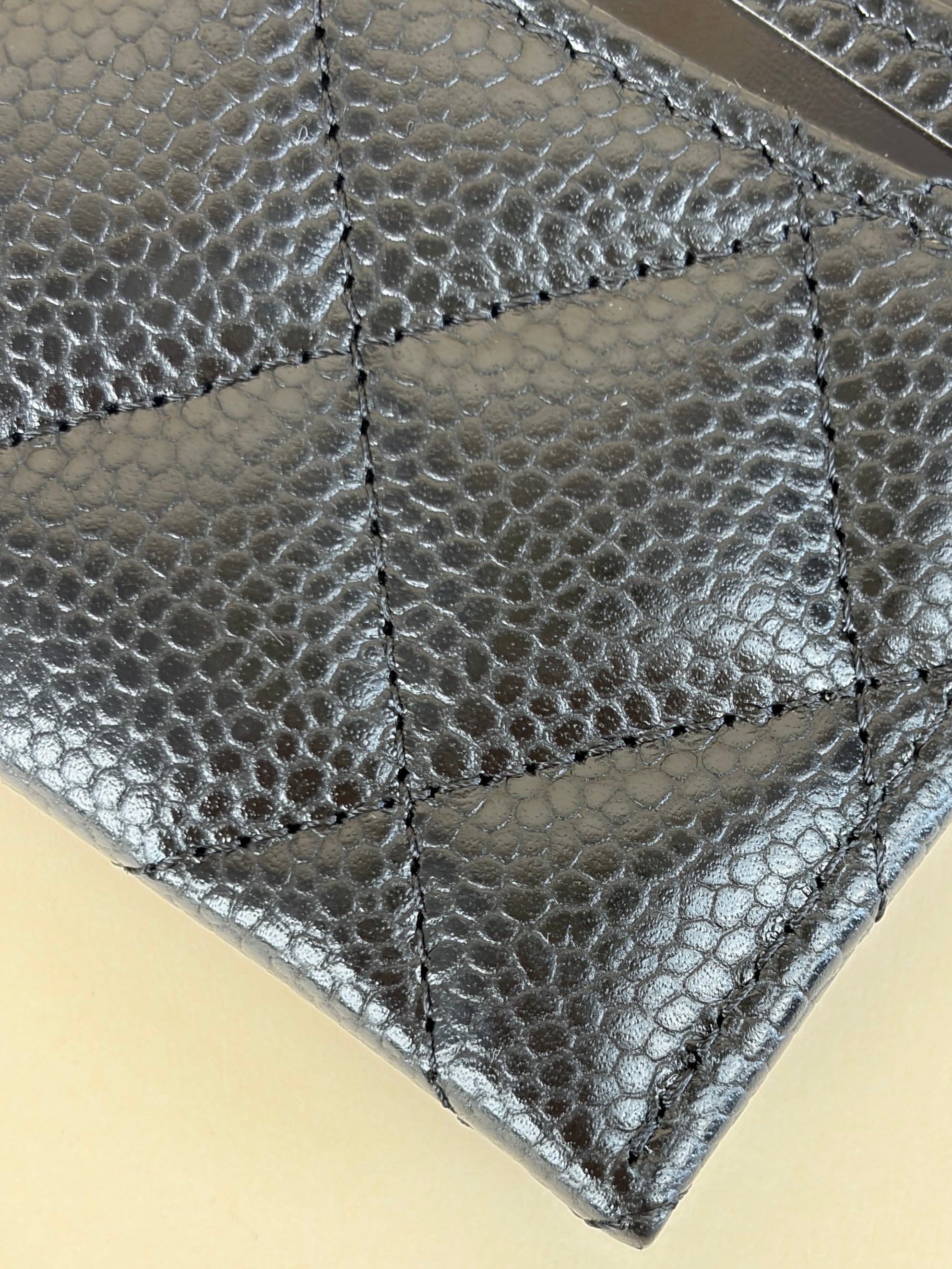 Chanel Black Quilted Card Holder