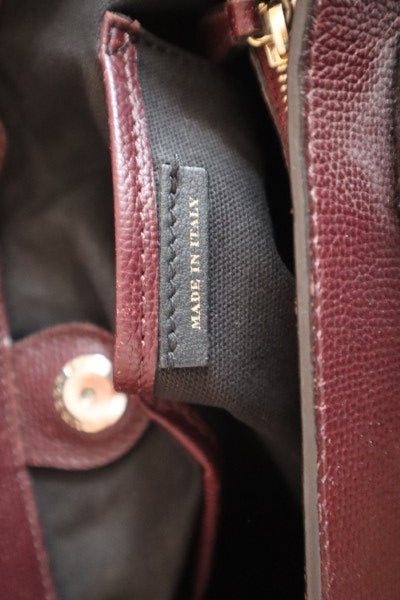 Burberry Burgundy House Check Banner Medium Bag