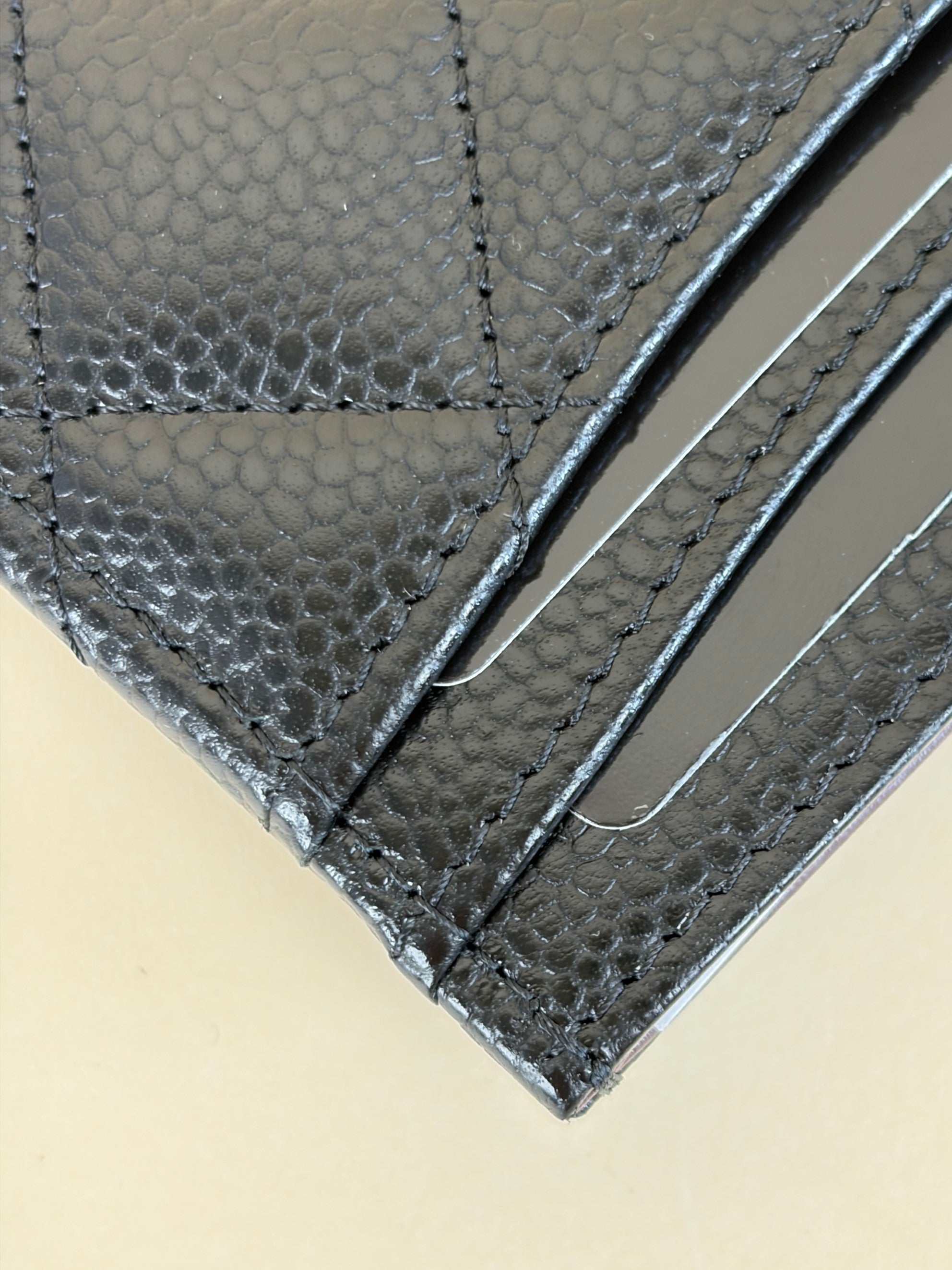 Chanel Black Quilted Card Holder