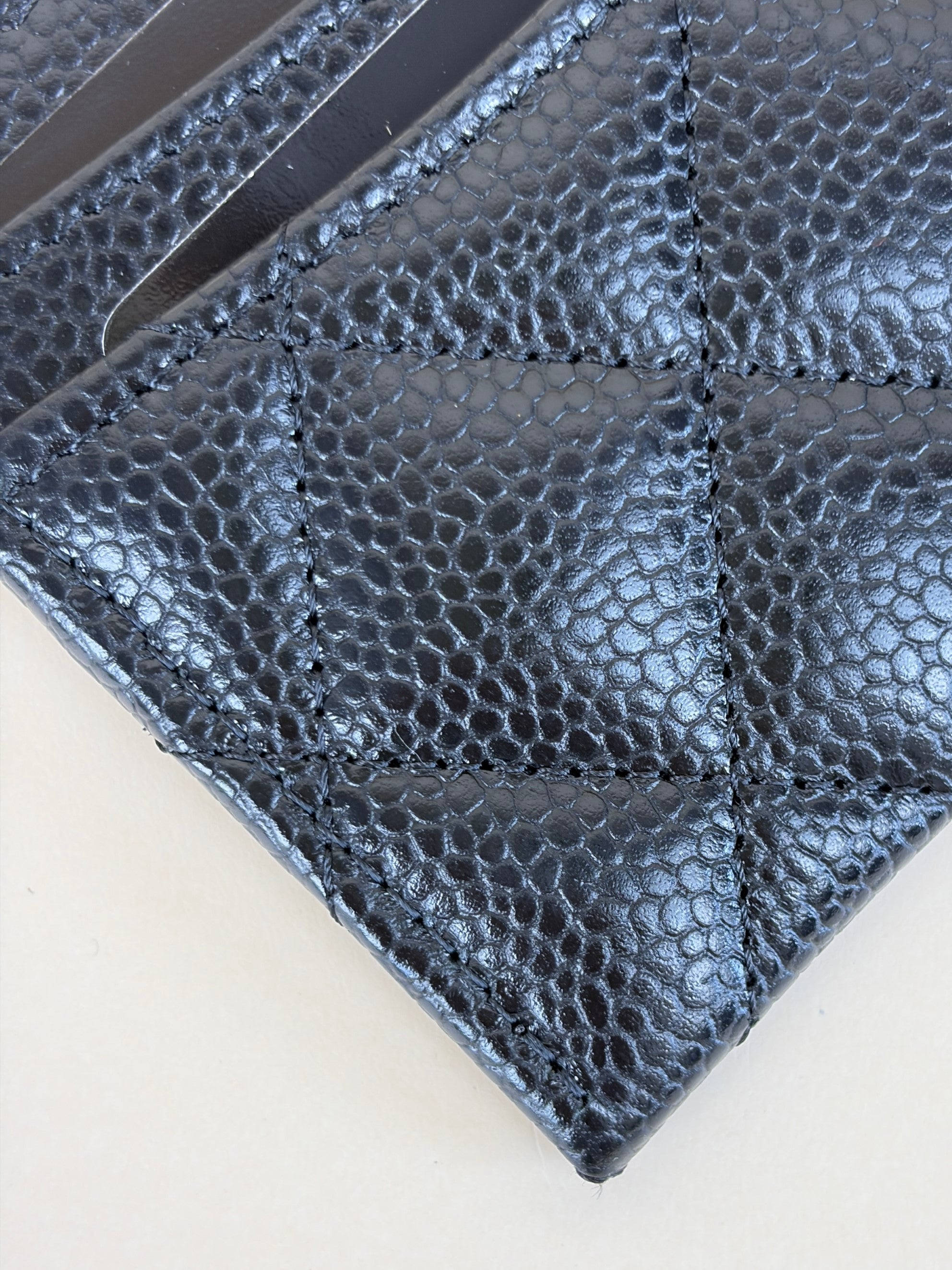 Chanel Black Quilted Card Holder