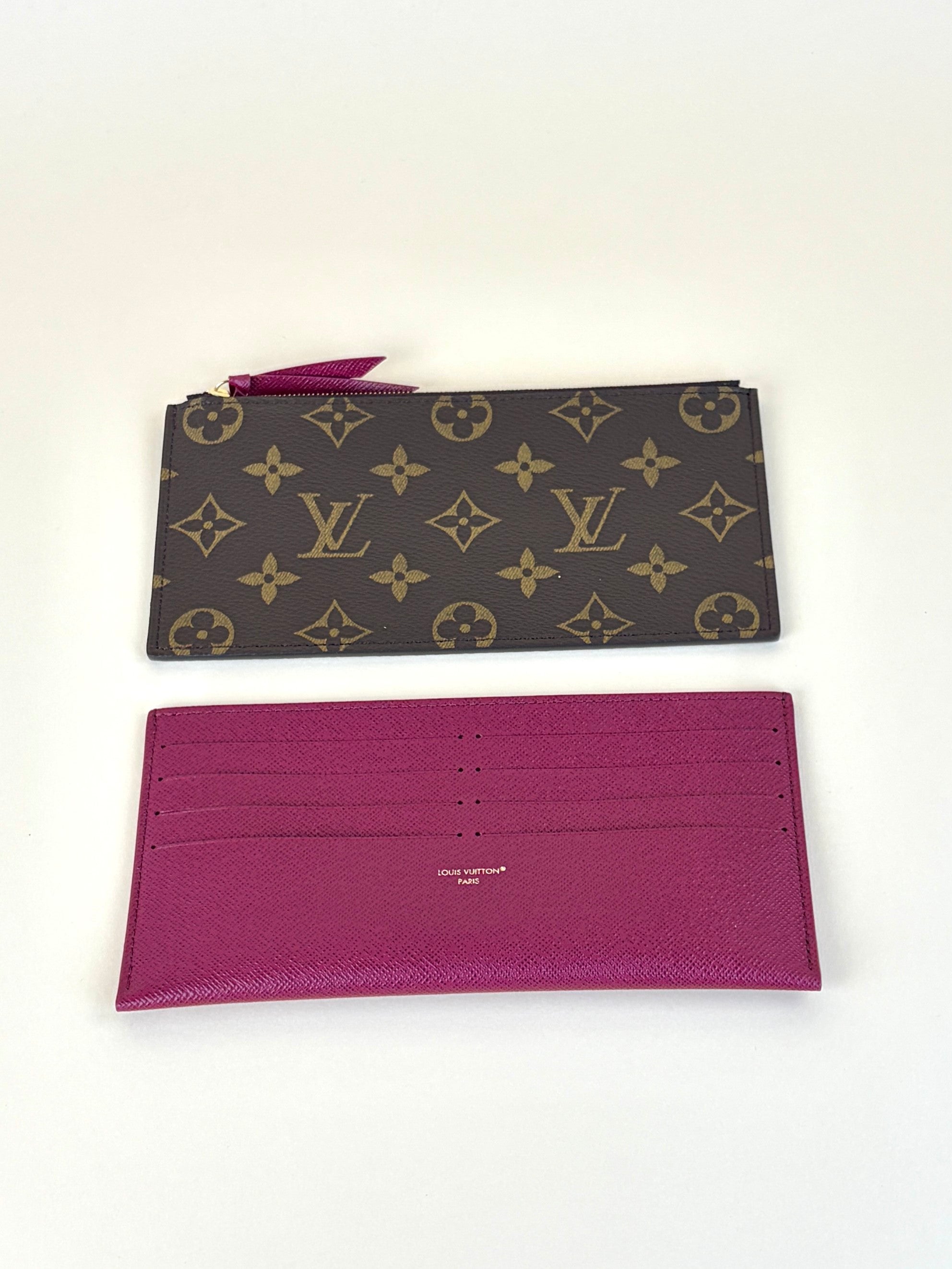 Louis Vuitton Monogram canvas and fuchsia Pochette Felicie Bag