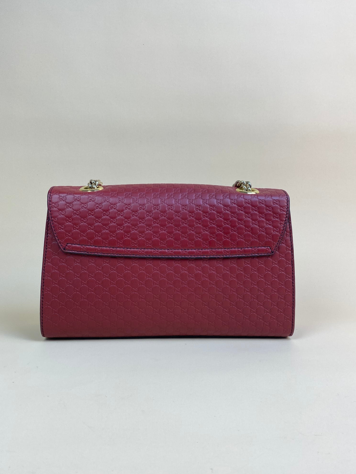 Gucci   red Guccissima Medium Emily Bag