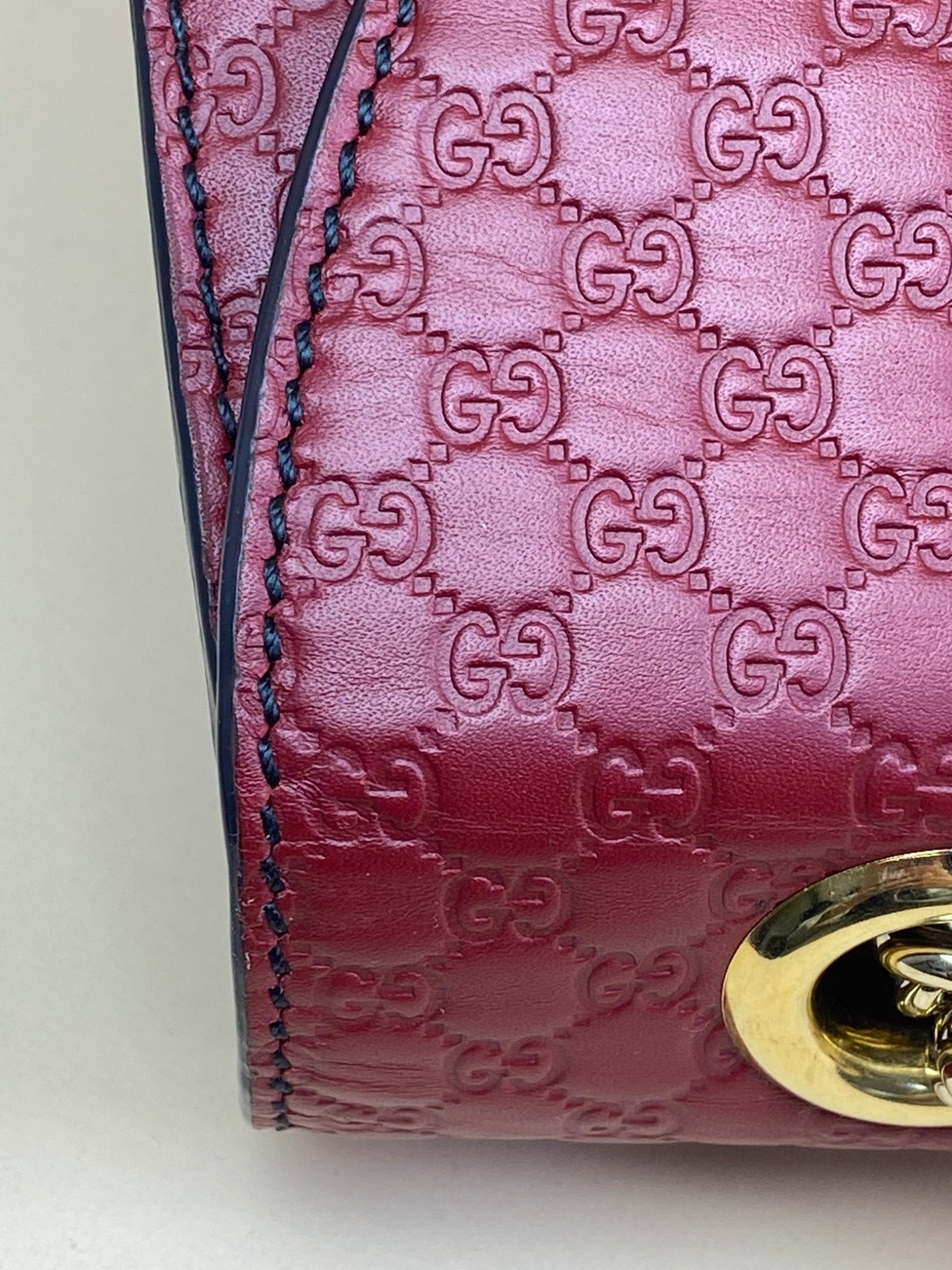 Gucci   red Guccissima Medium Emily Bag