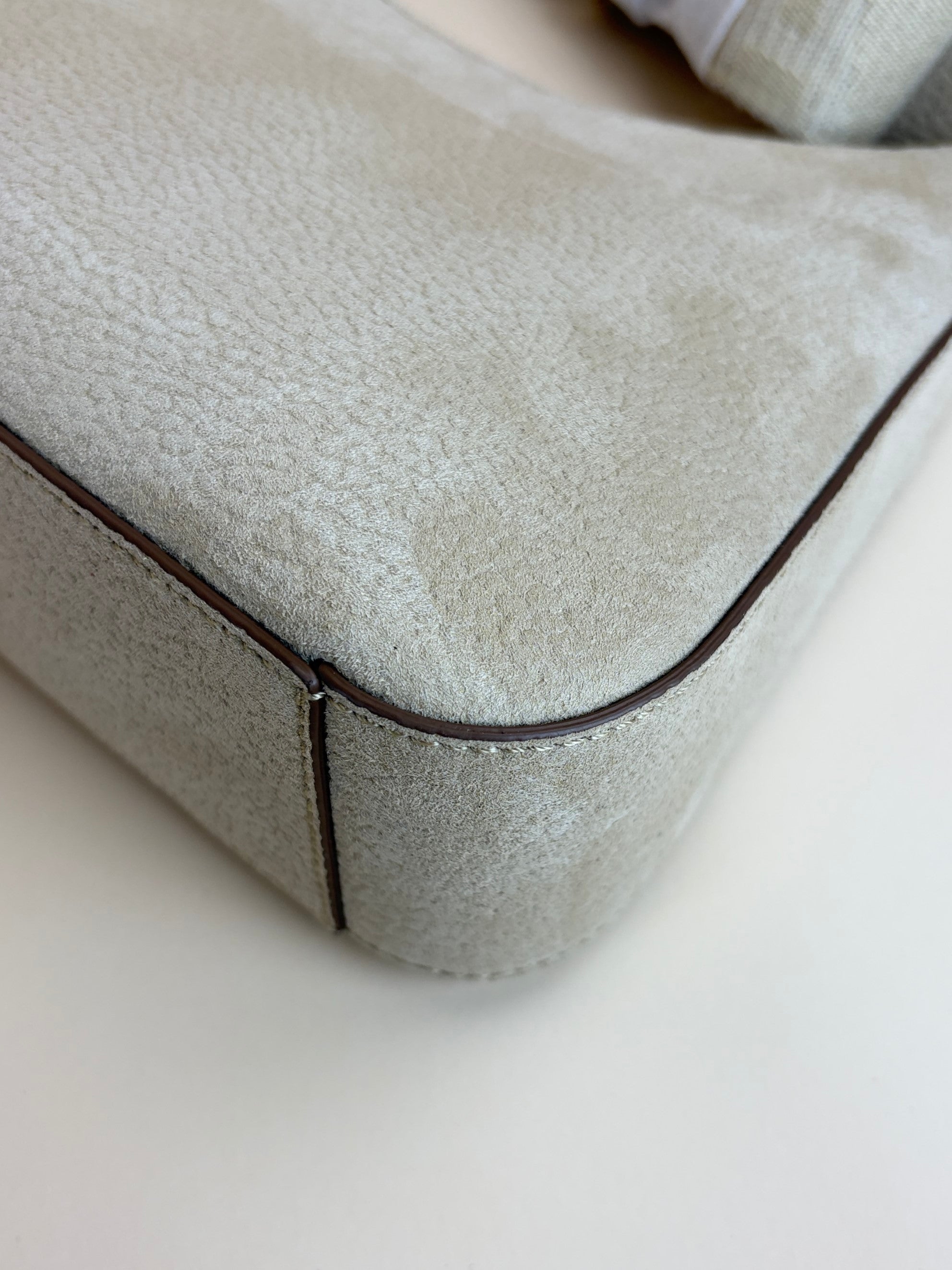 Stella McCartney neutrals suede small logo cross body
