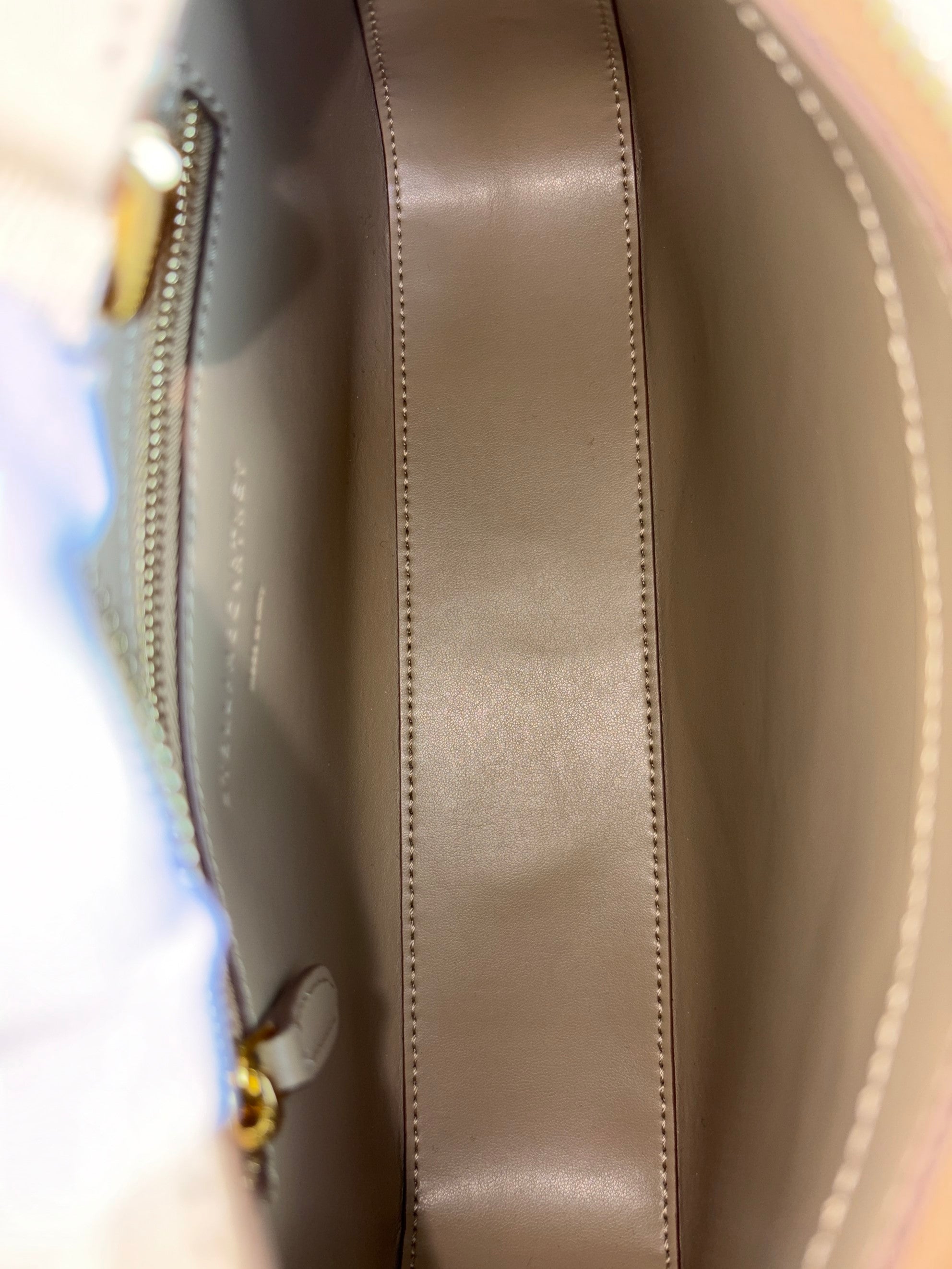 Stella McCartney neutrals suede small logo cross body