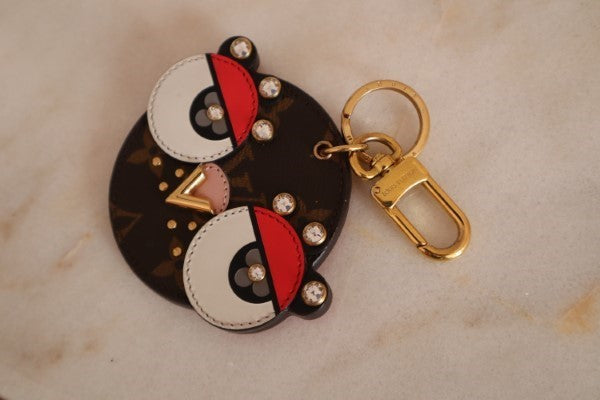 Louis Vuitton Monogram Animal Faces Bird Bag Charm