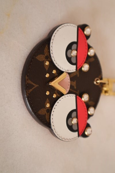 Louis Vuitton Monogram Animal Faces Bird Bag Charm