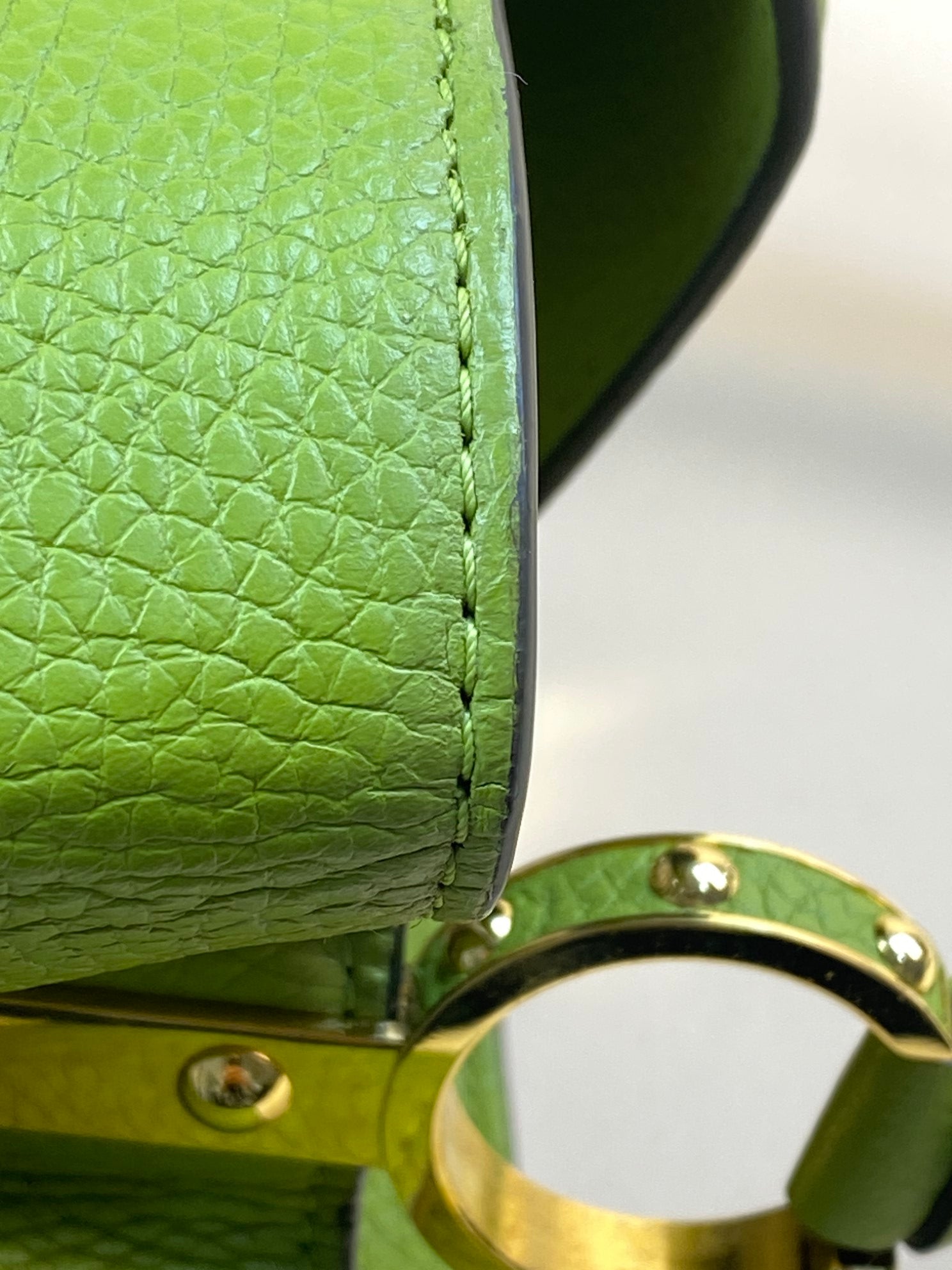 Louis Vuitton green Capucine's MM Tote Bag