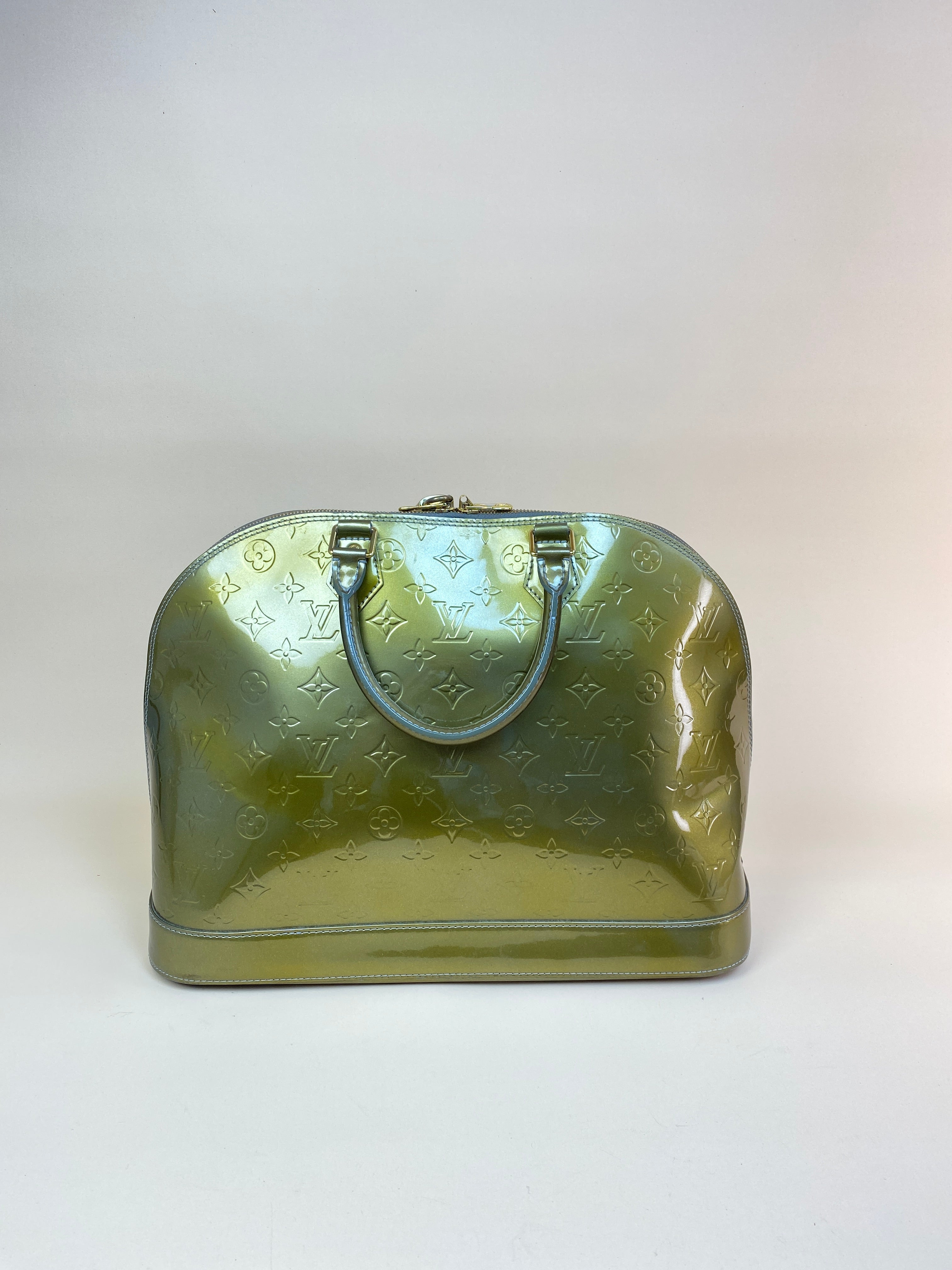 Louis Vuitton olive Monogram Vernis Alma gm Bag
