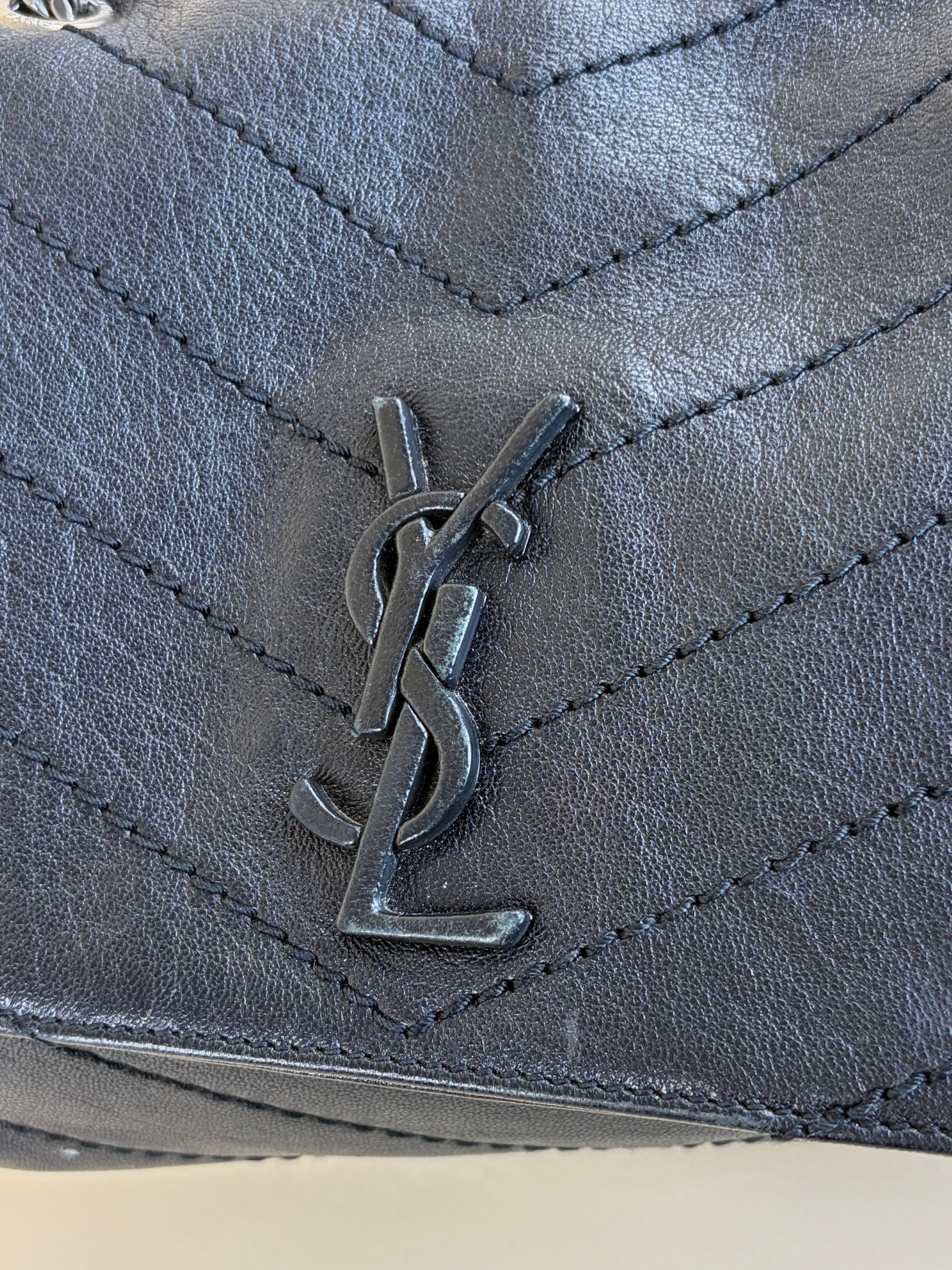 YSL Black lambskin Nolita small
