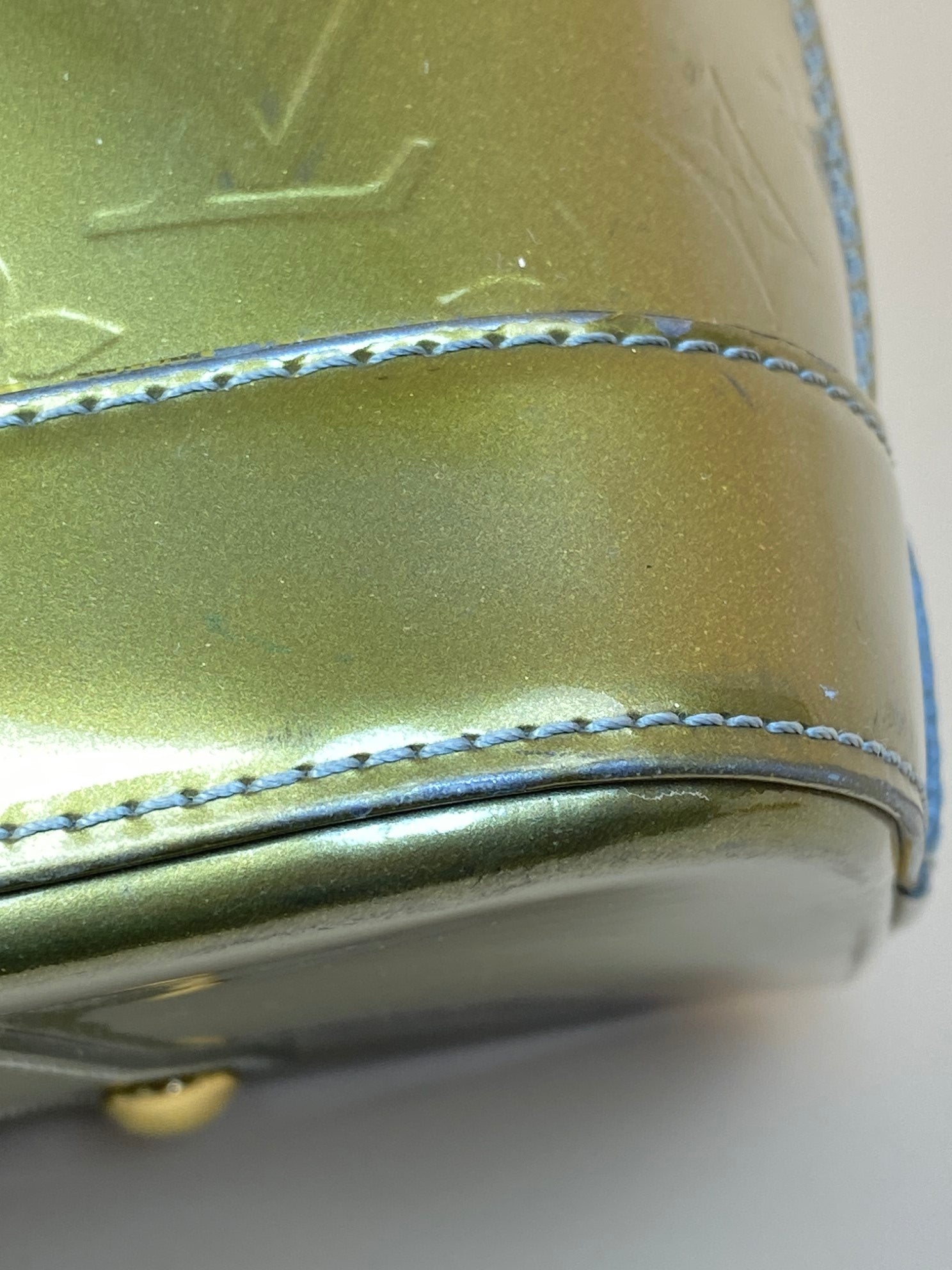 Louis Vuitton olive Monogram Vernis Alma gm Bag