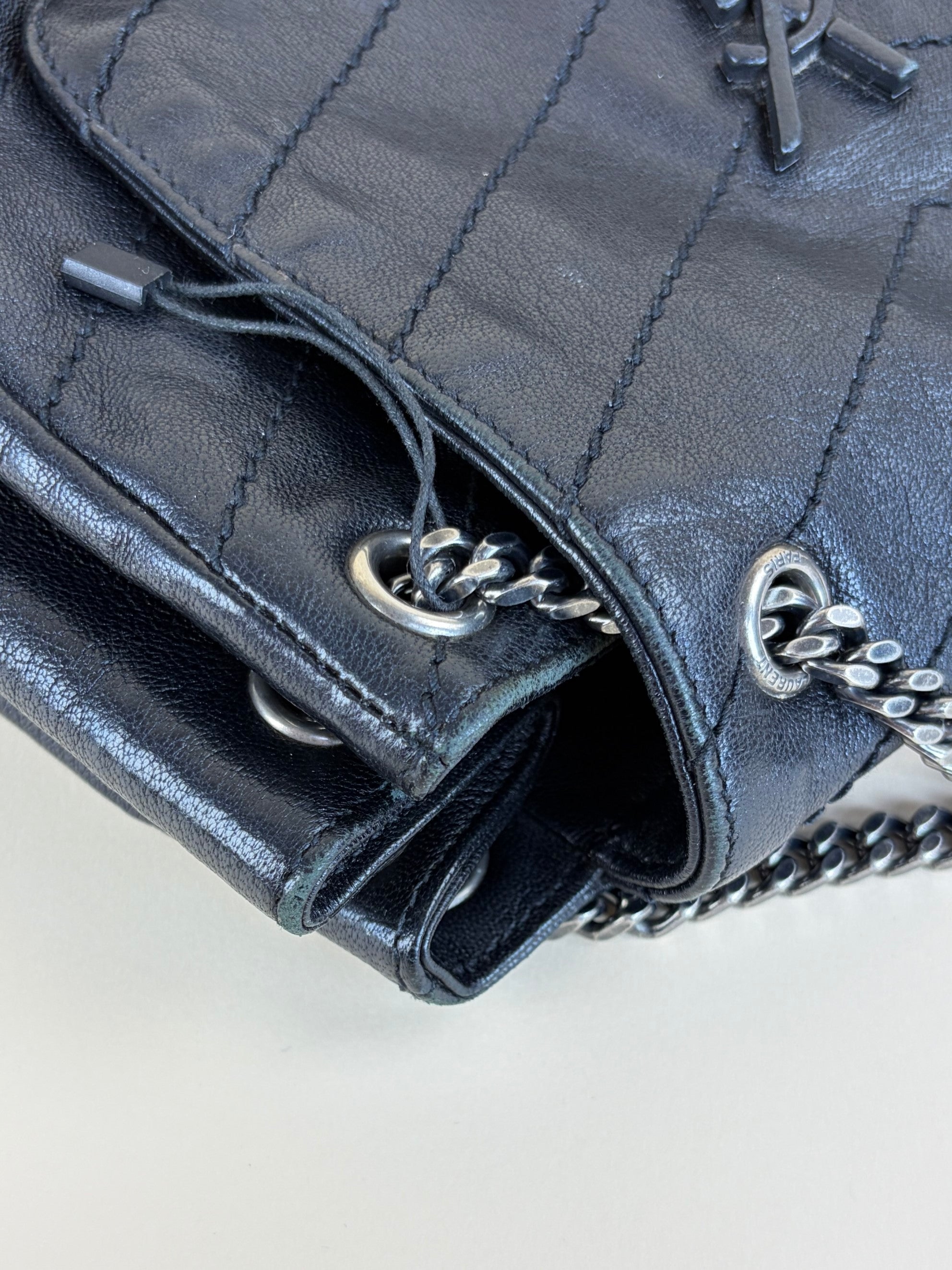 YSL Black lambskin Nolita small