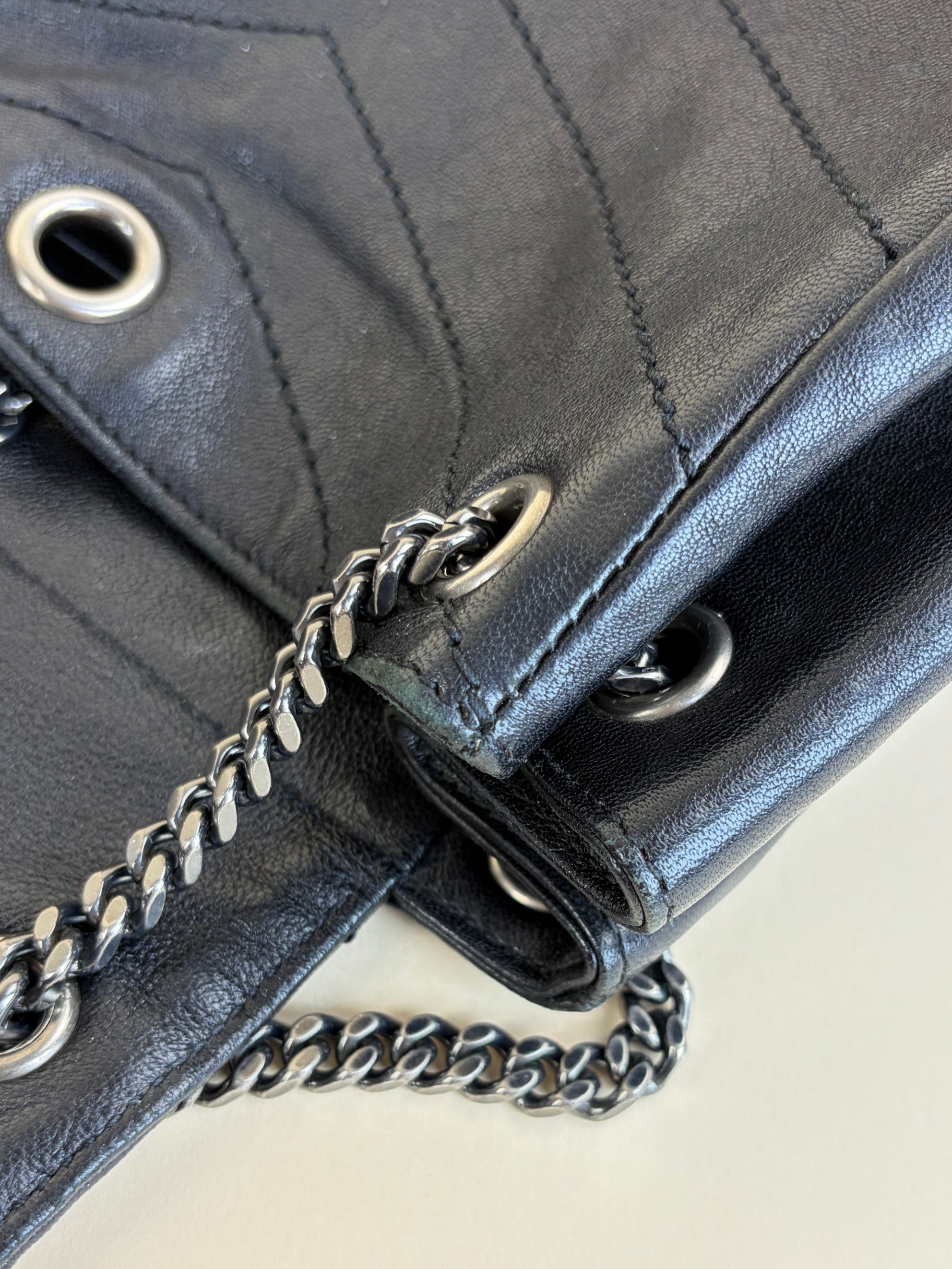 YSL Black lambskin Nolita small