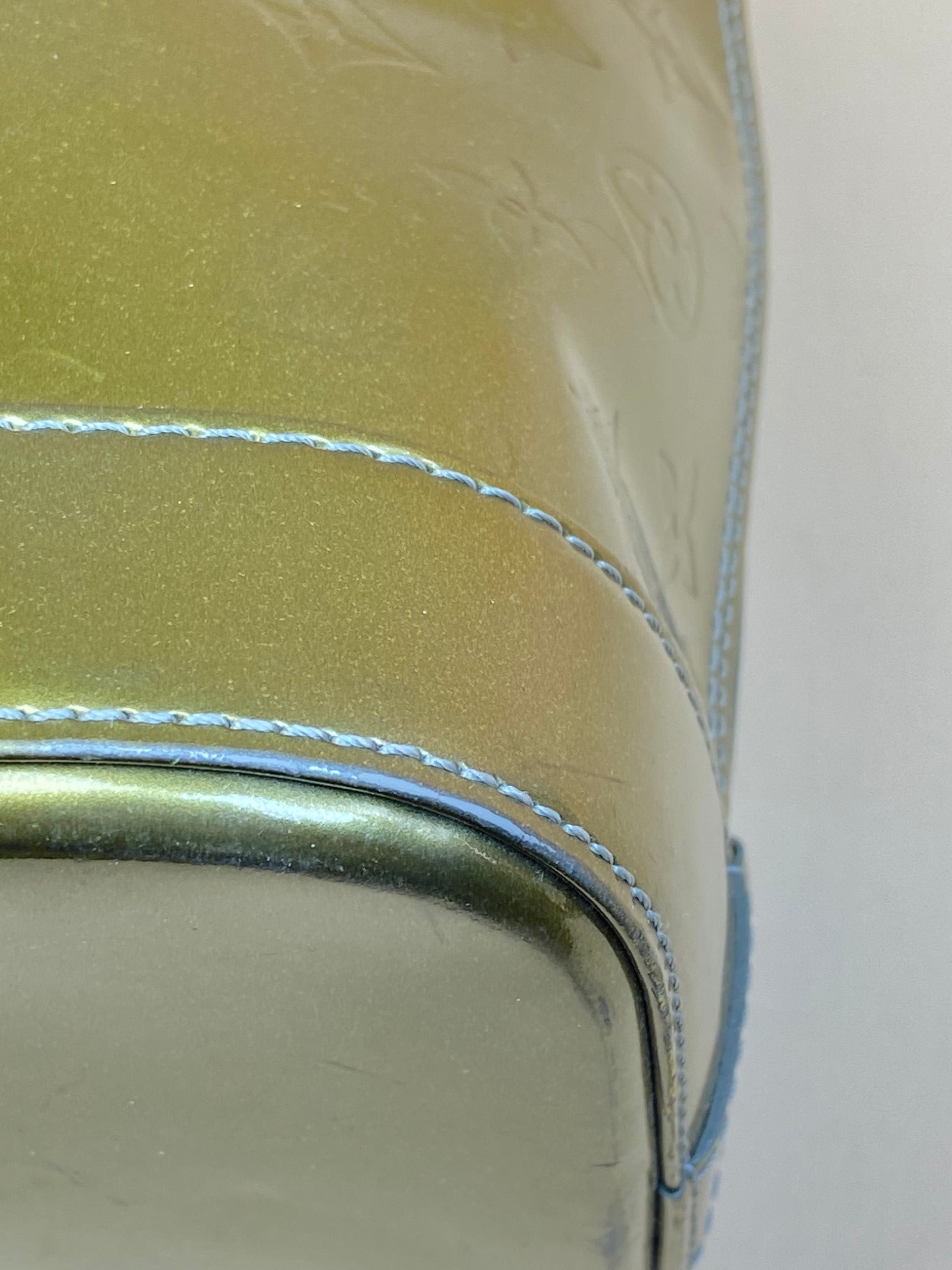 Louis Vuitton olive Monogram Vernis Alma gm Bag
