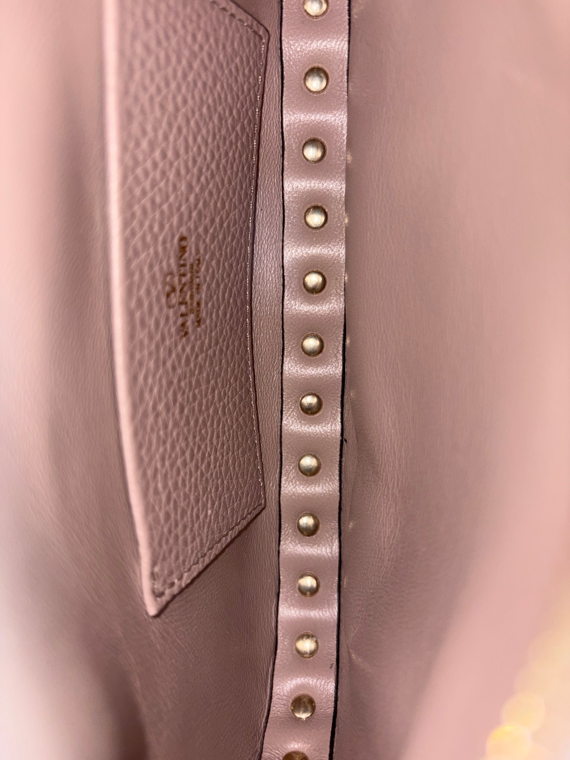 Valentino paravane nude grainy calfskin mini rock stud hobo bag