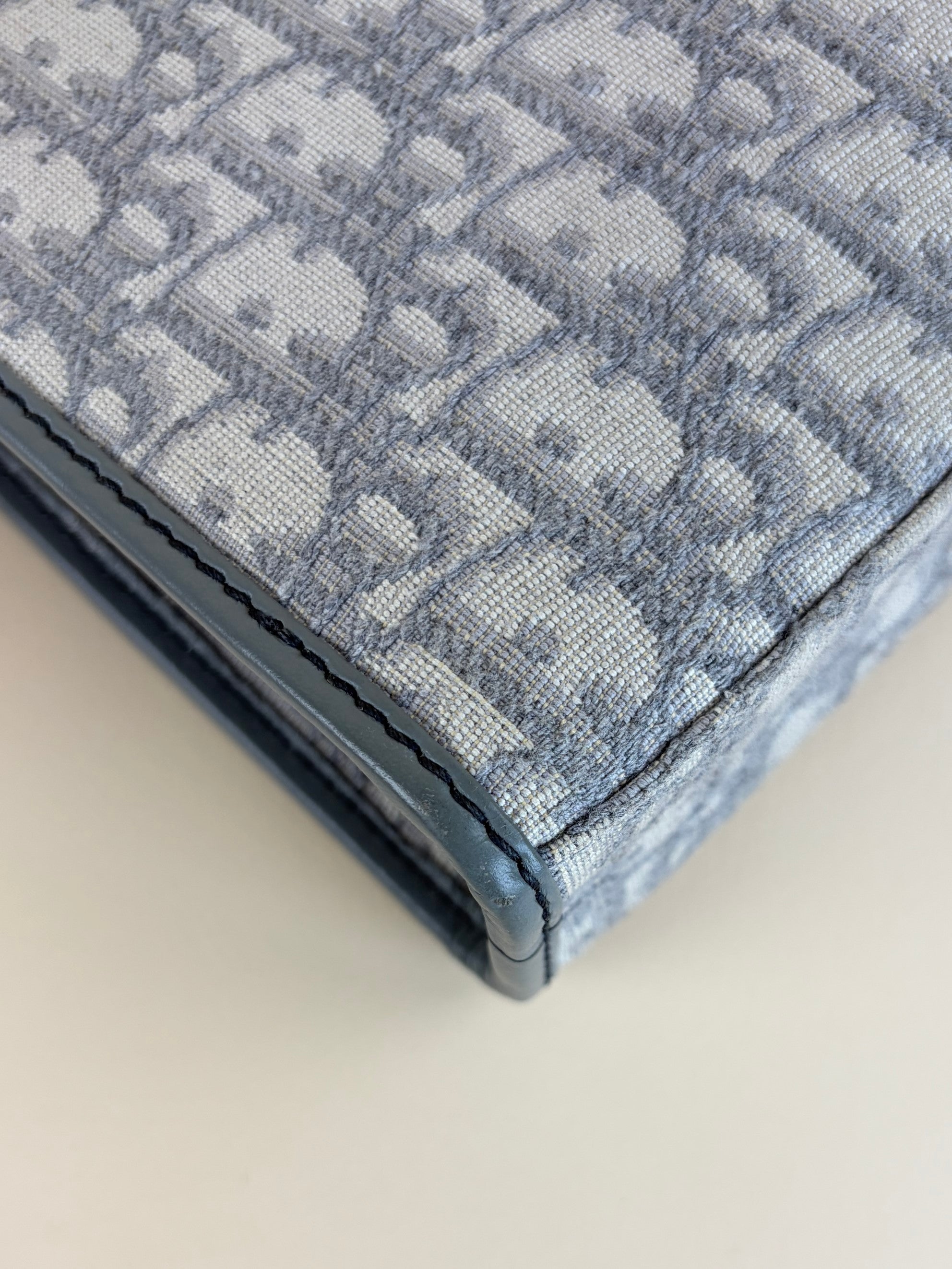 Dior grey oblique jacquard 30 Montaigne pouch clutch