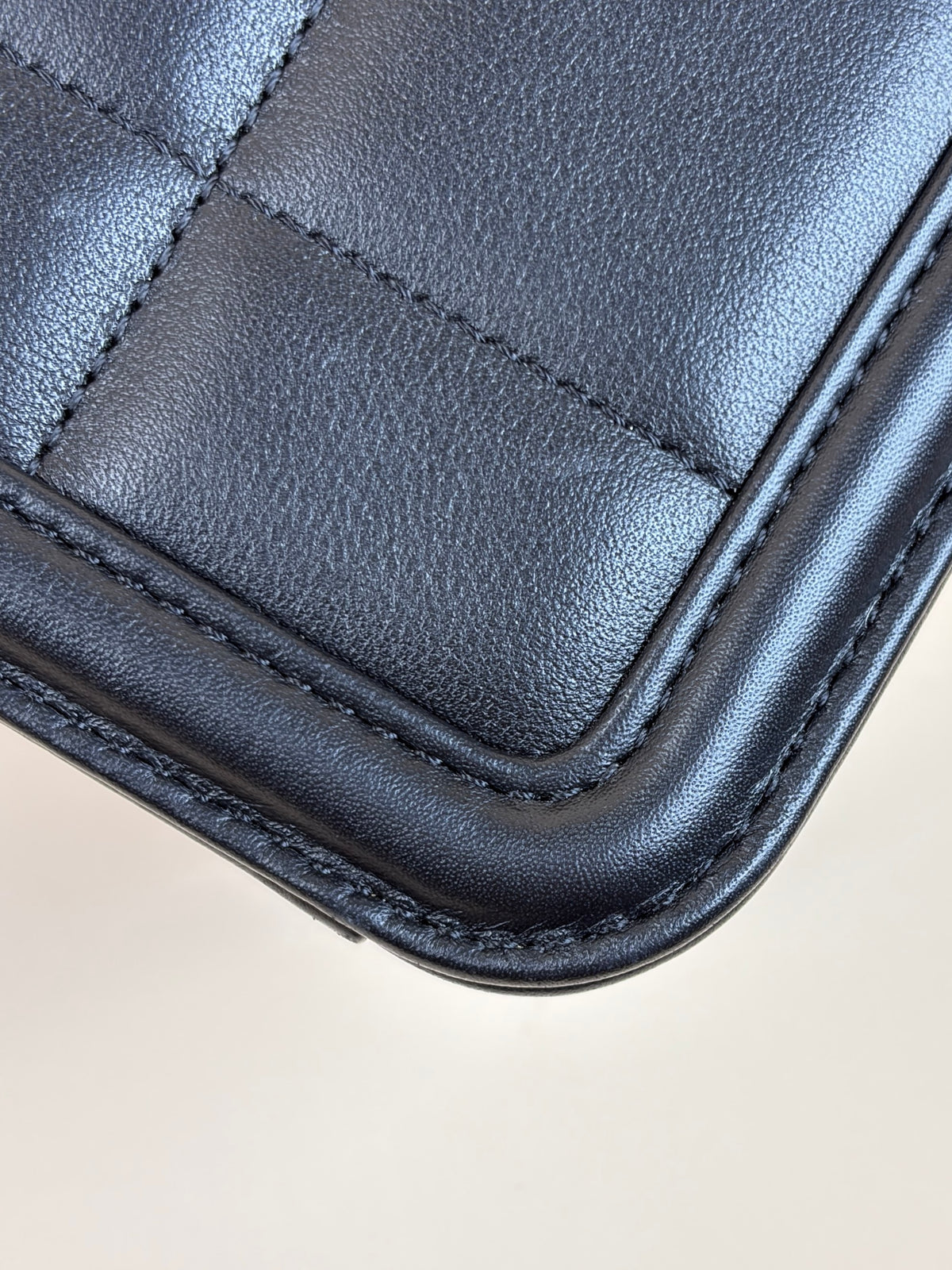 Chanel Black lambskin chocolate bar mini flap bag