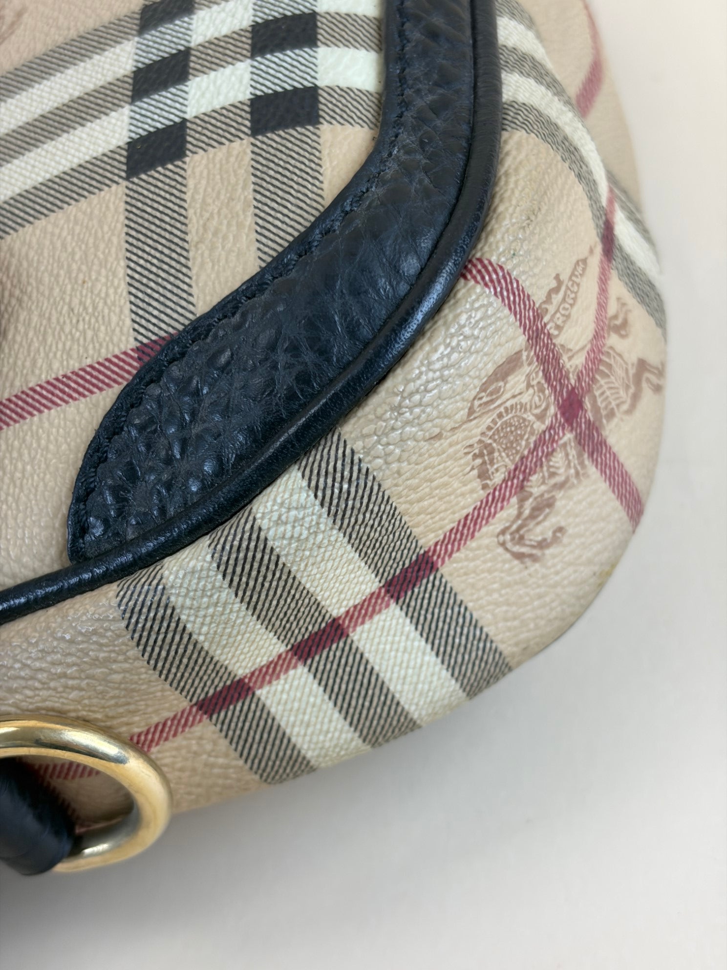 Burberry Bicolor Haymarket Check Mini Shoulder Bag