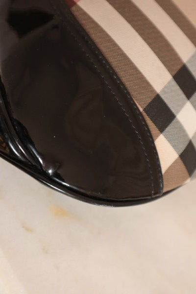 Burberry Nova Check Black Hobo Bag