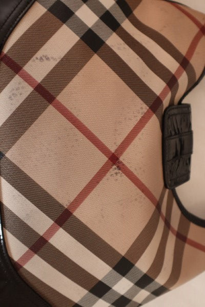 Burberry Nova Check Black Hobo Bag