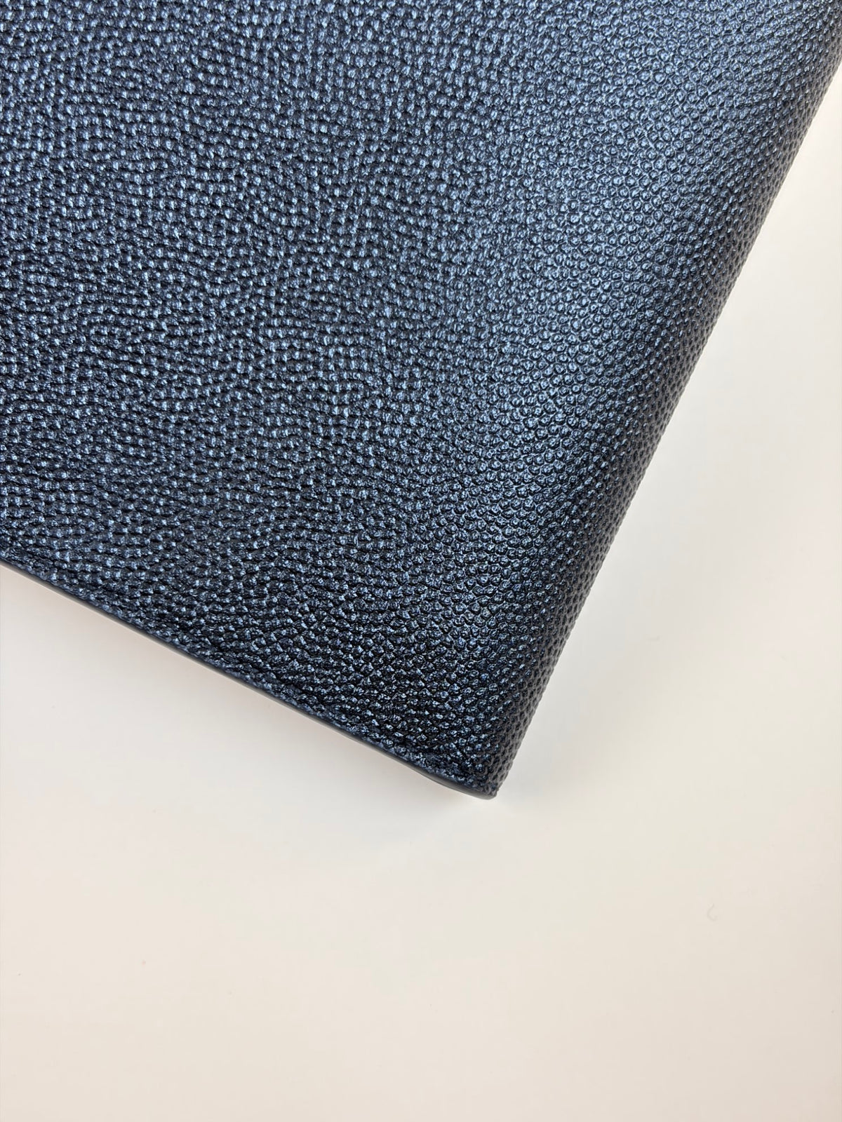 YSL black grain de poudre leather uptown pouch