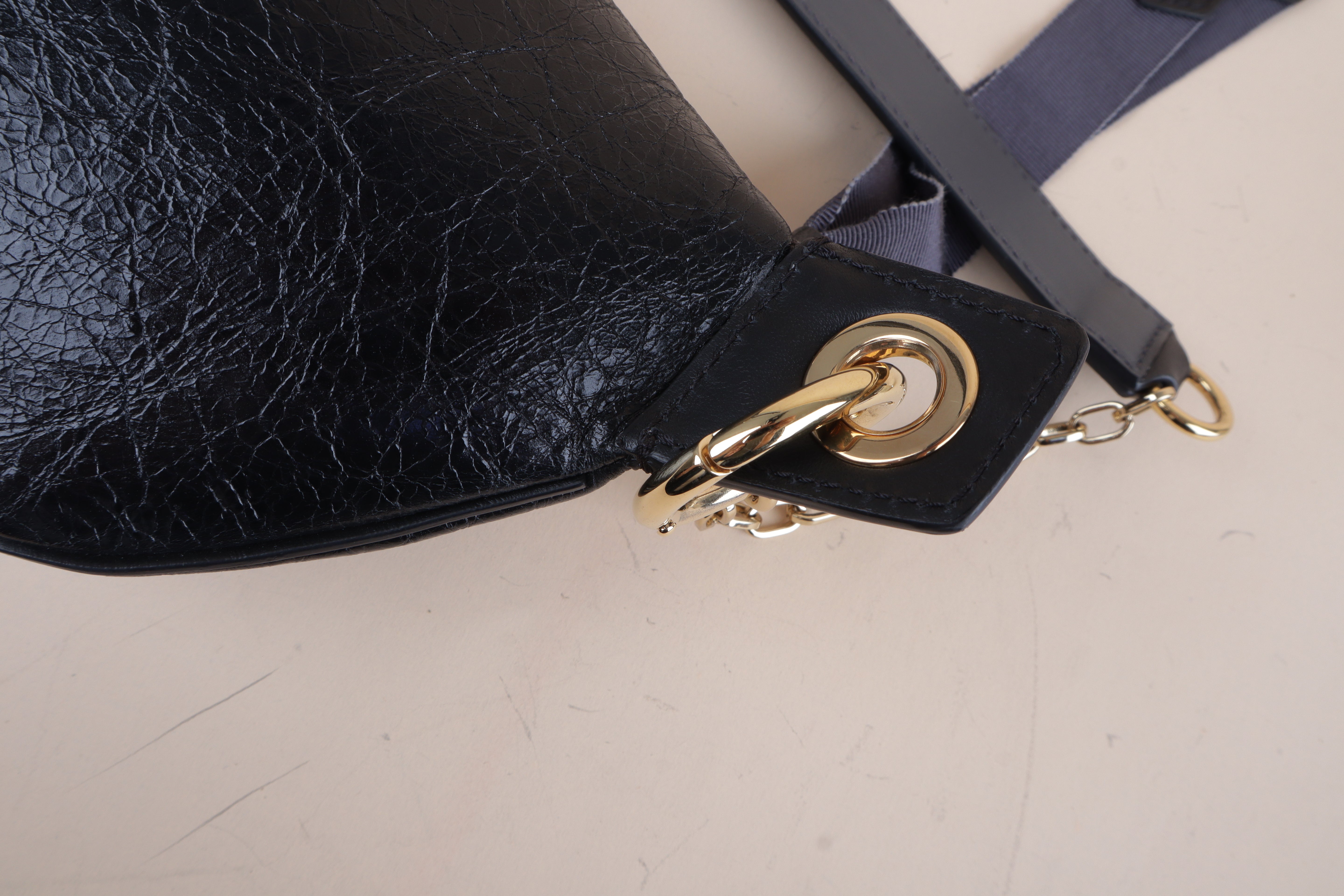 GIVENCGY CRACKLE CALFSKIN ID black bum bag