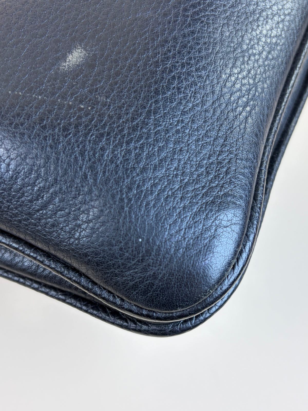 Prada black vitello phenix double zip cross body bag