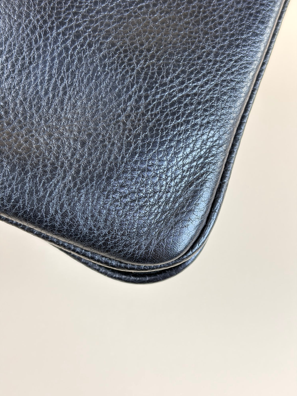 Prada black vitello phenix double zip cross body bag