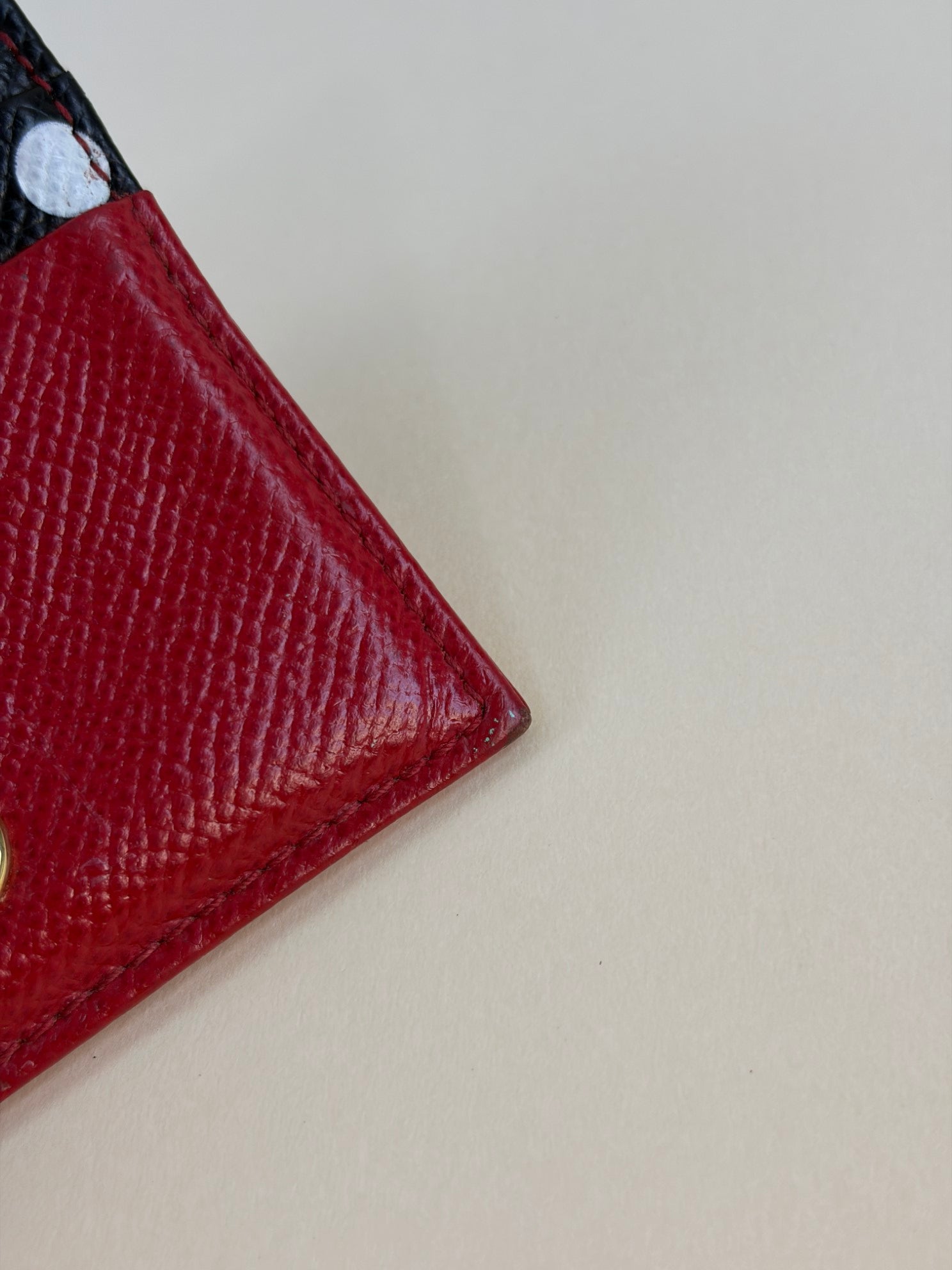 Dolce & Gabbana Tricolor Polka Dots Card Holder