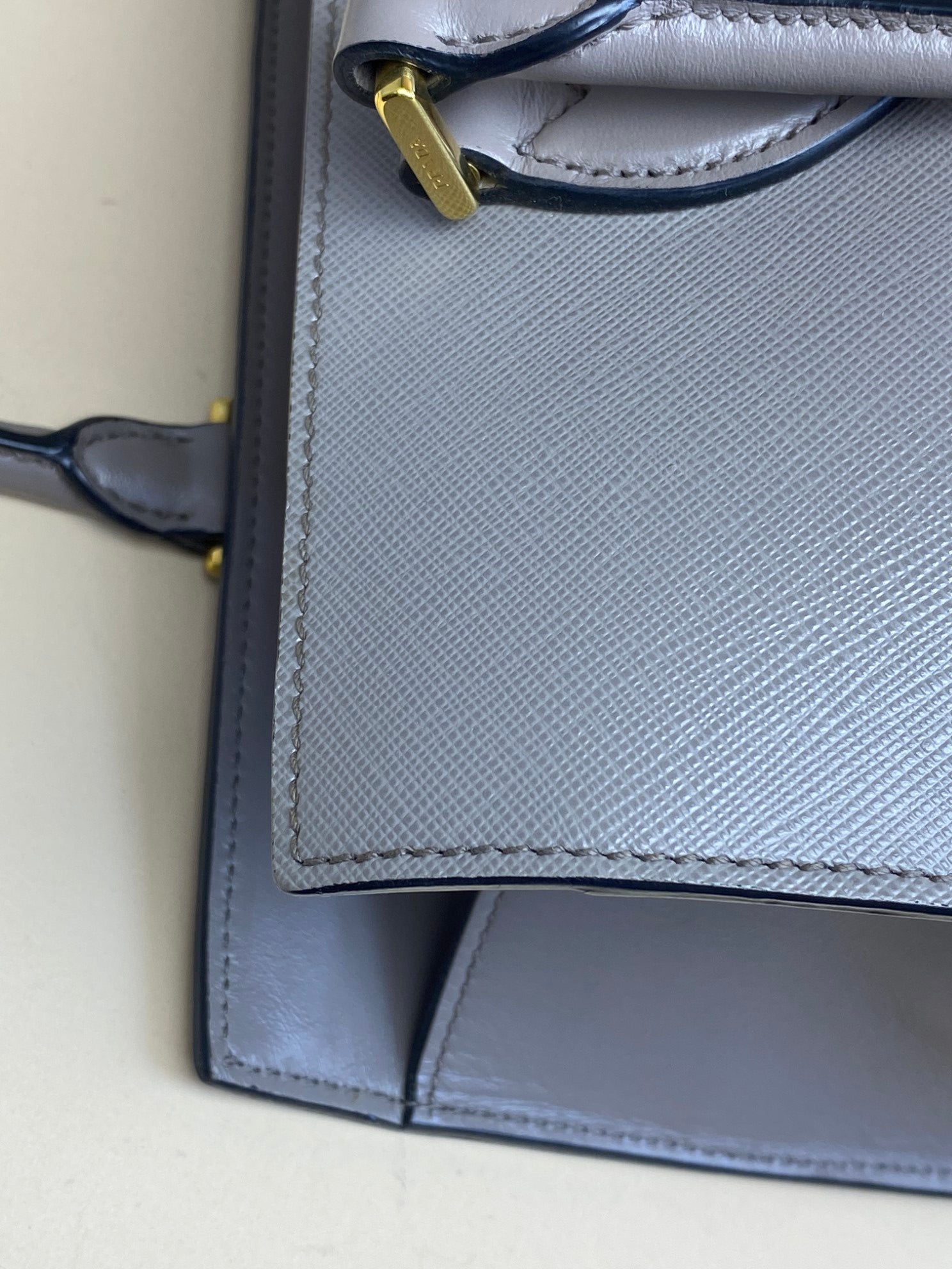 Prada Grey Argila Medium Monochrome Tote