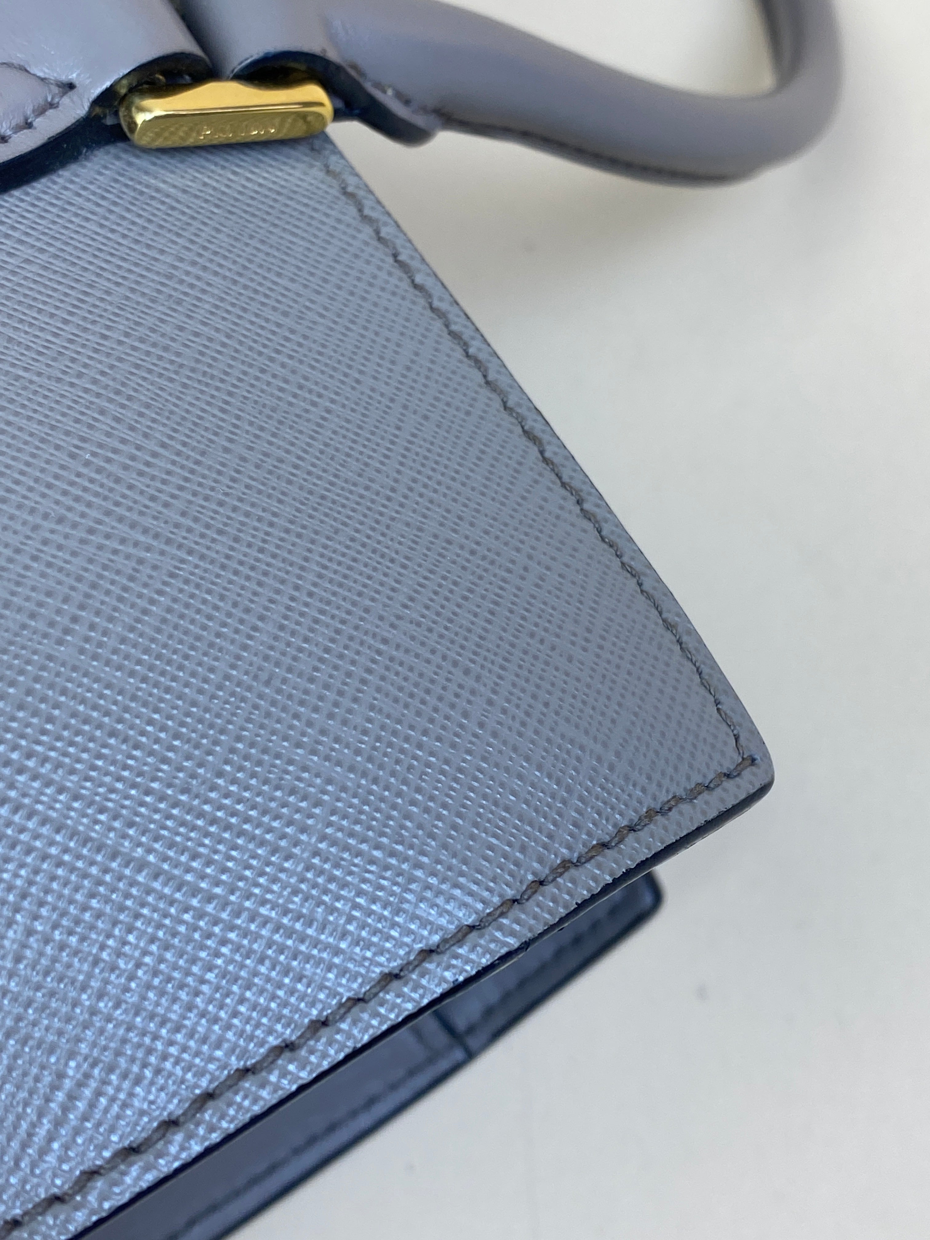 Prada Grey Argila Medium Monochrome Tote