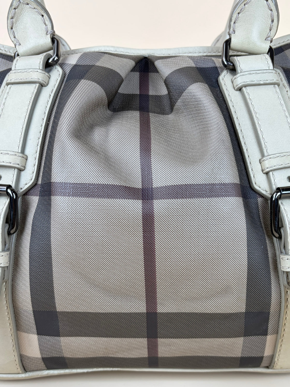Burberry Smoked Check coated canvas small Northfield Bag