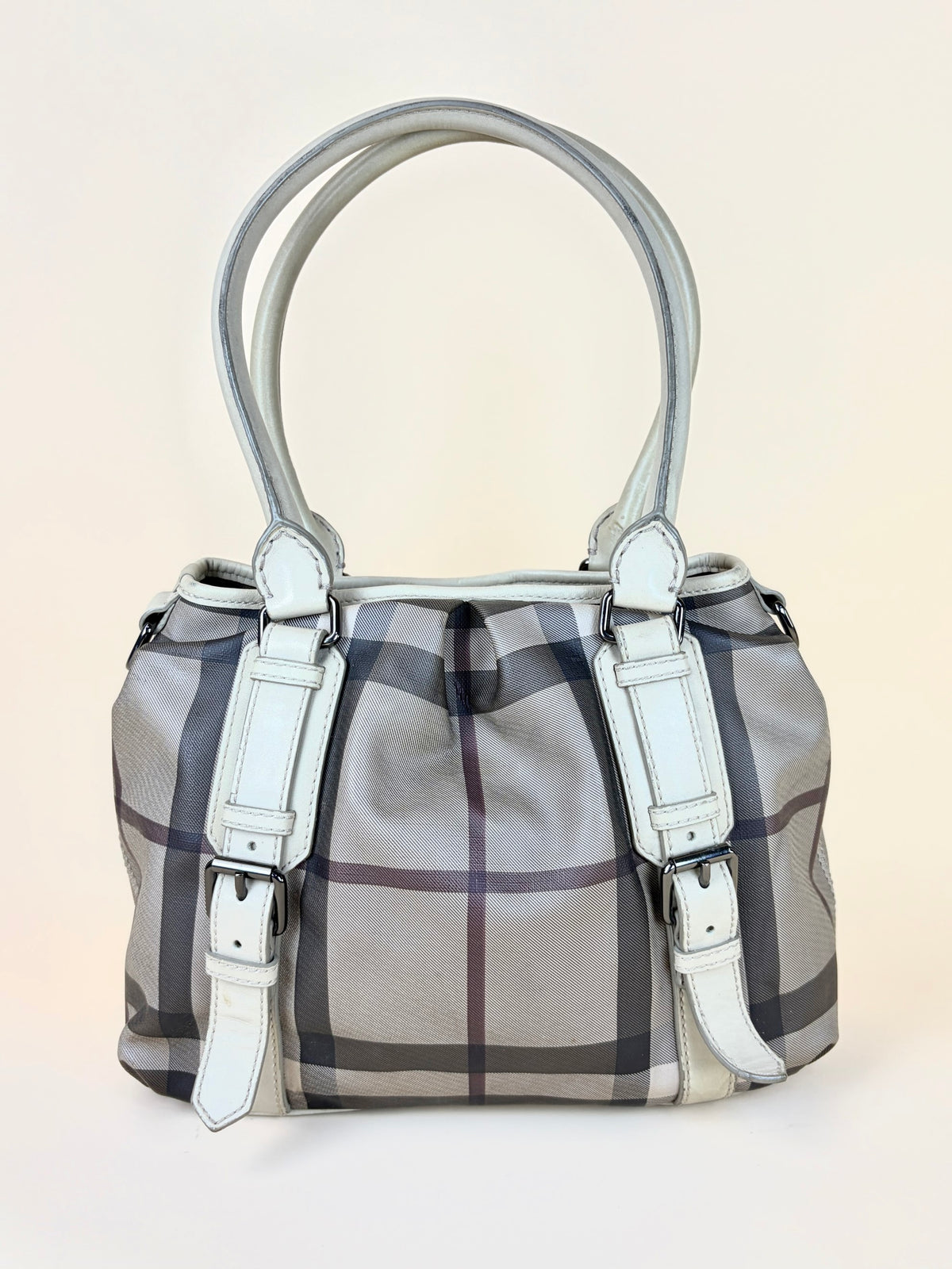 Burberry Smoked Check coated canvas small Northfield Bag