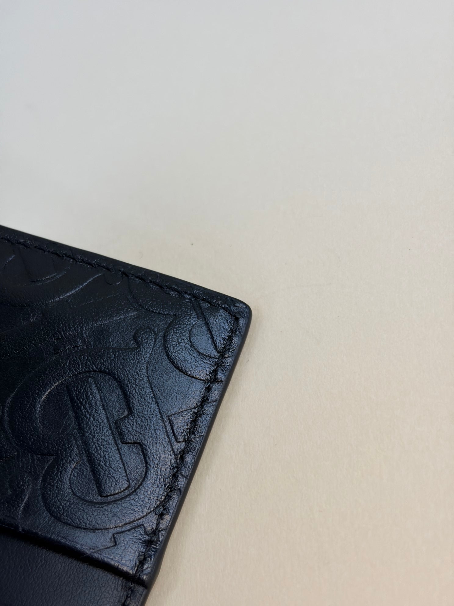 Burberry Black Sand on TB Monogram Card Holder