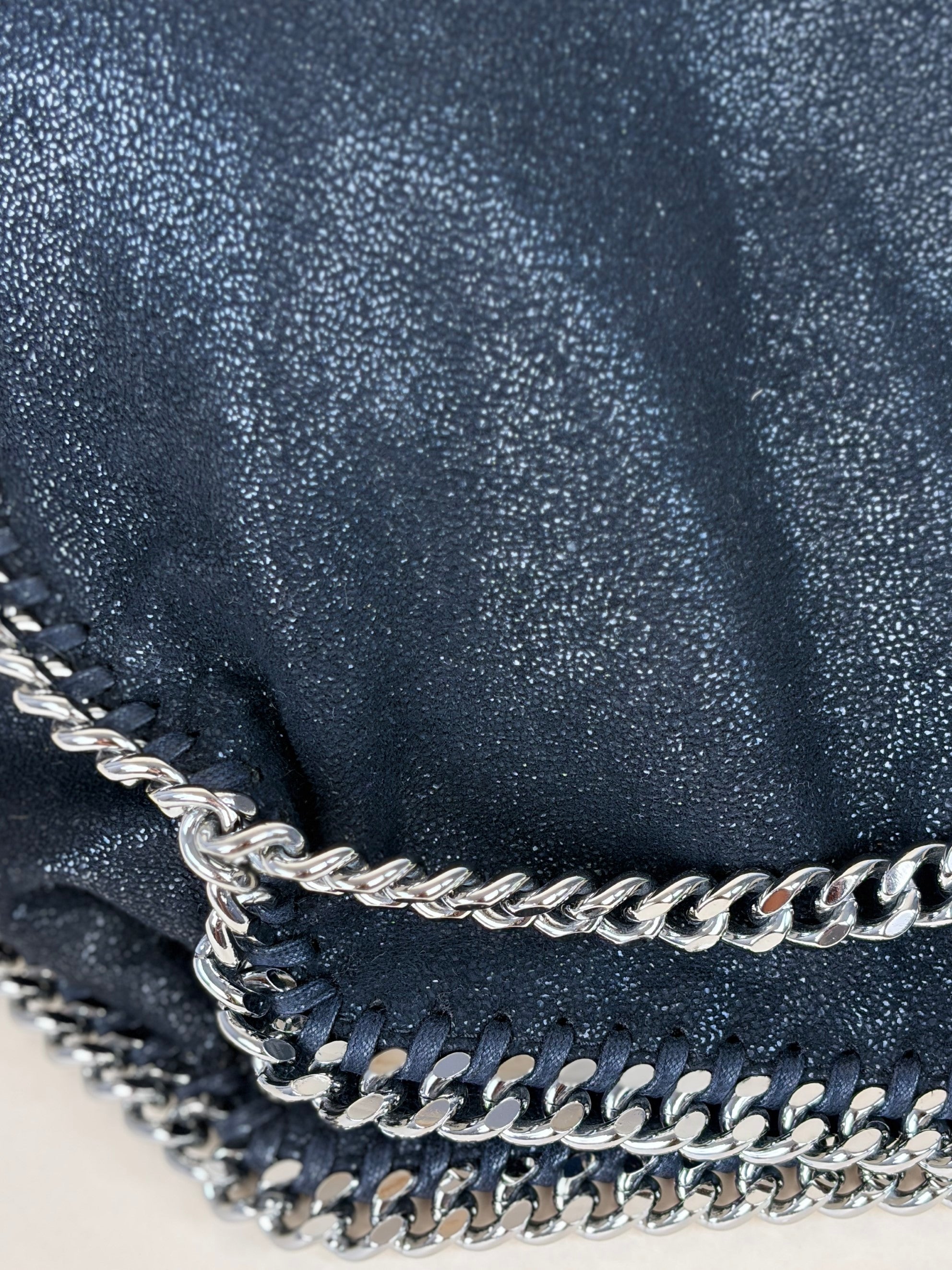 Stella Mccartney Black Falabella Fold Over Tote Bag