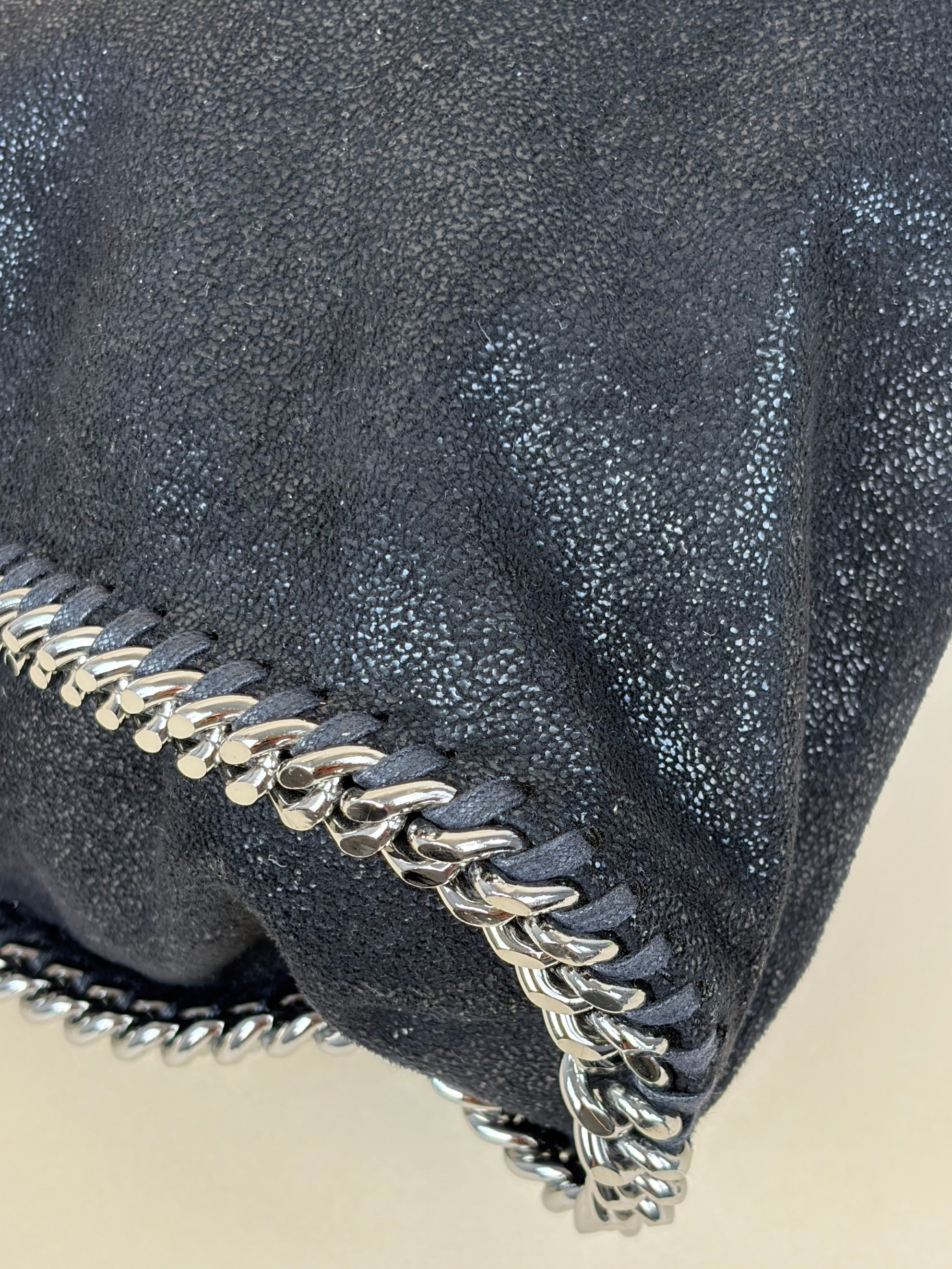 Stella Mccartney Black Falabella Fold Over Tote Bag