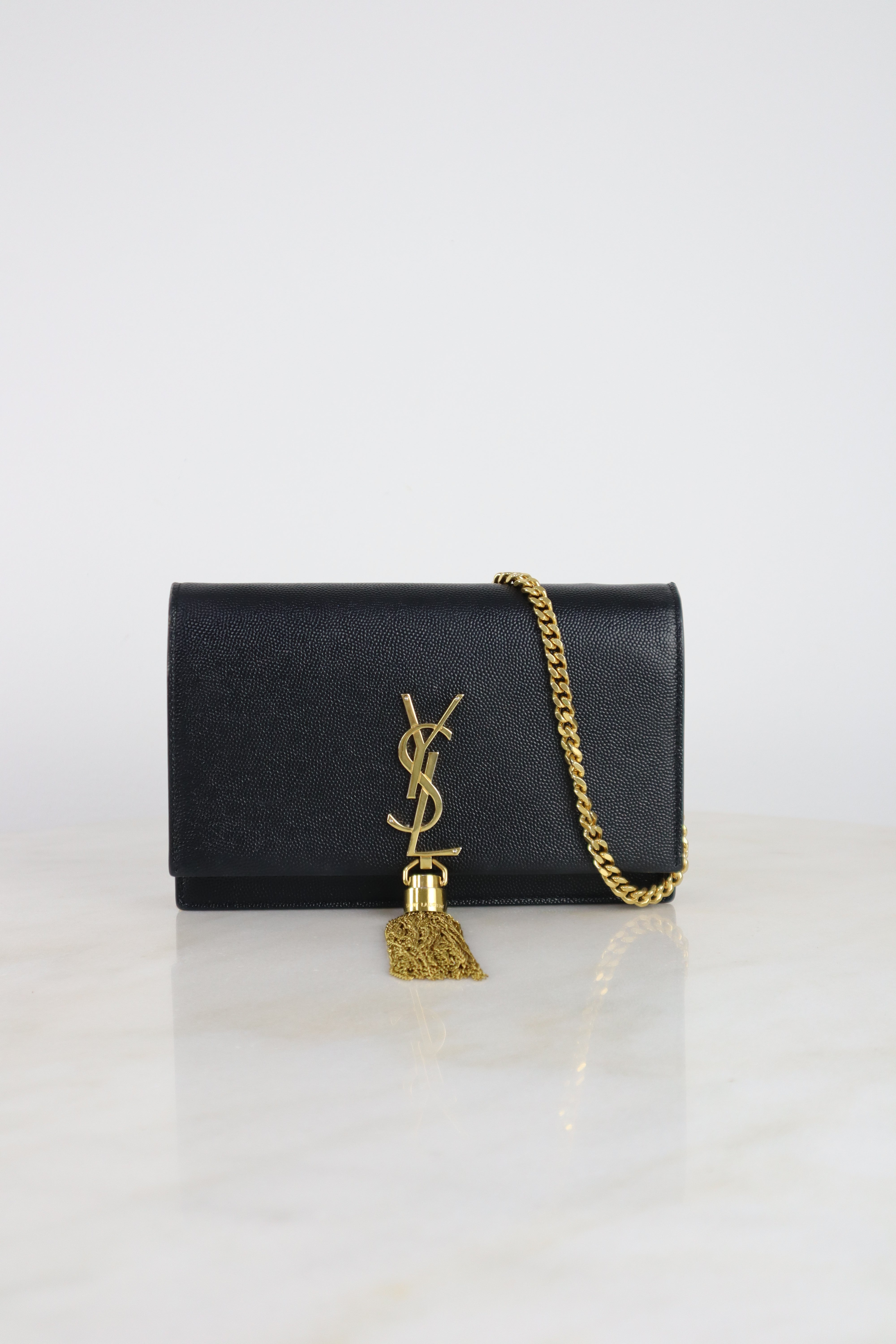 YSL Black Kate Tassel WOC