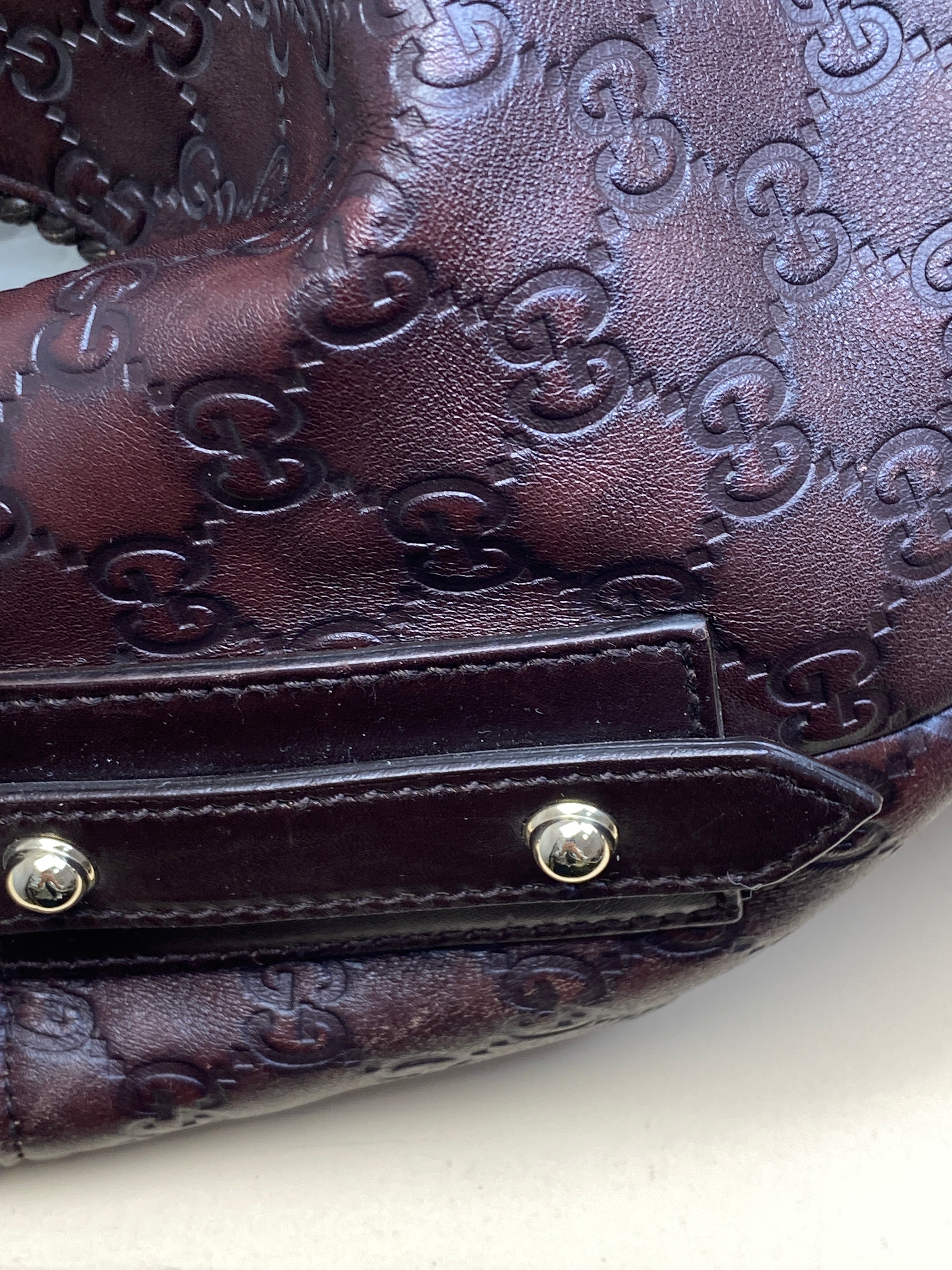 GUCCI guccissma  chain horse bit brown