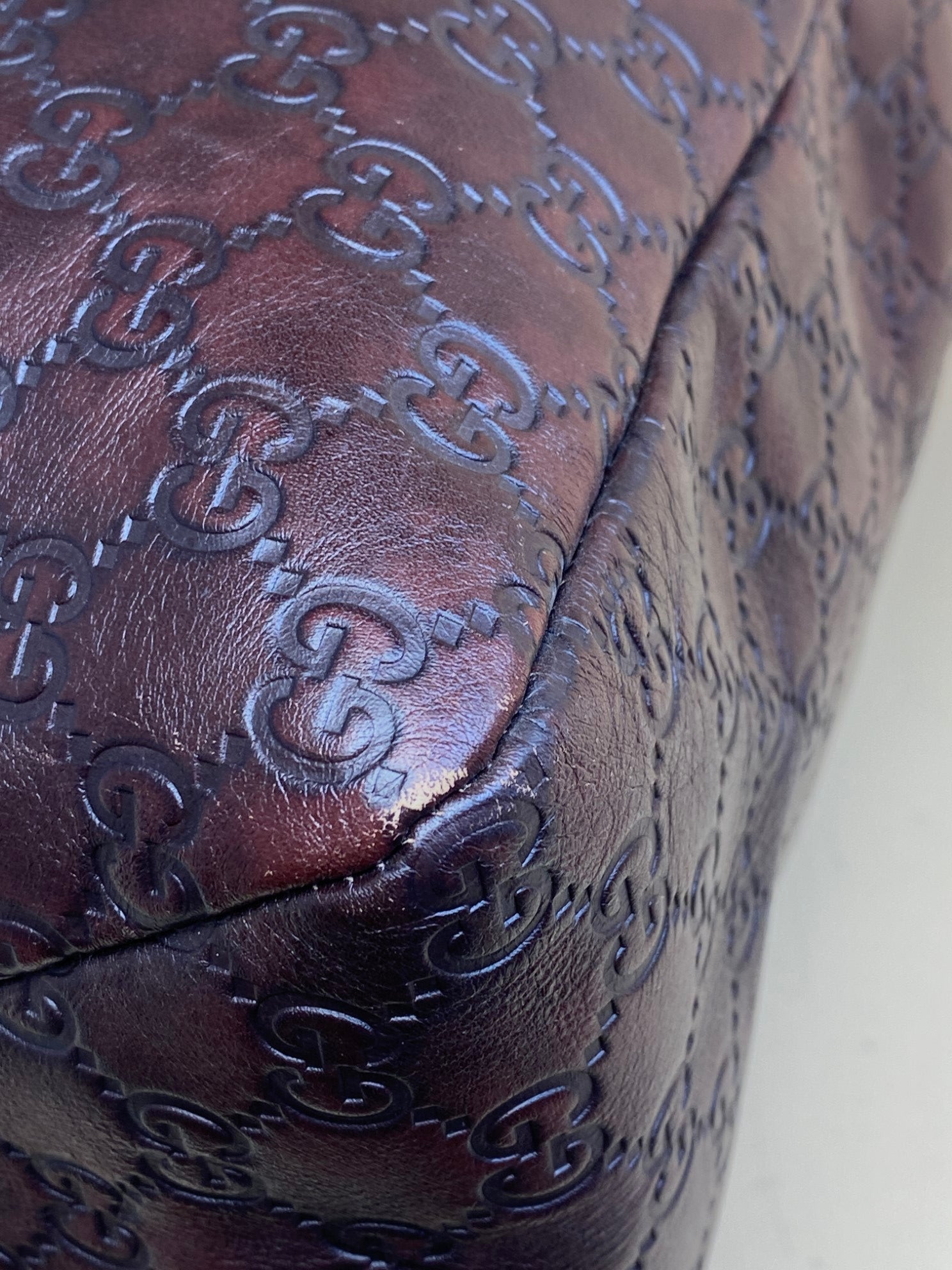 GUCCI guccissma  chain horse bit brown