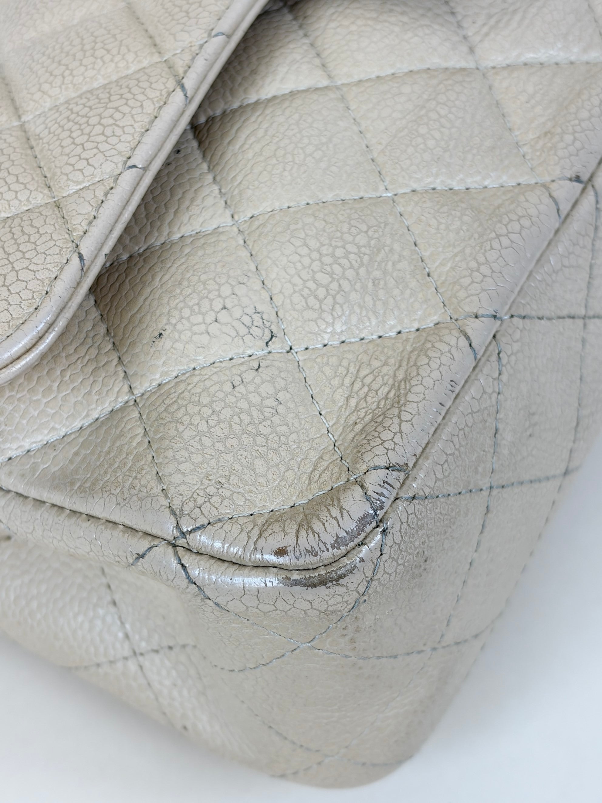 Chanel Beige Classic Double Flap Medium Shoulder Bag