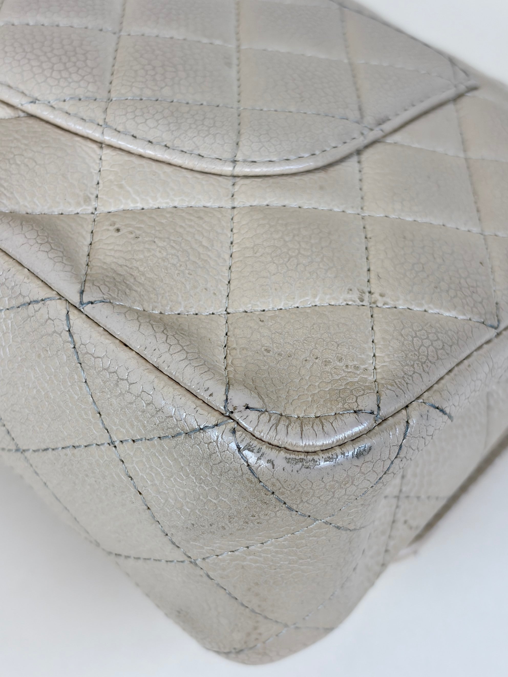 Chanel Beige Classic Double Flap Medium Shoulder Bag