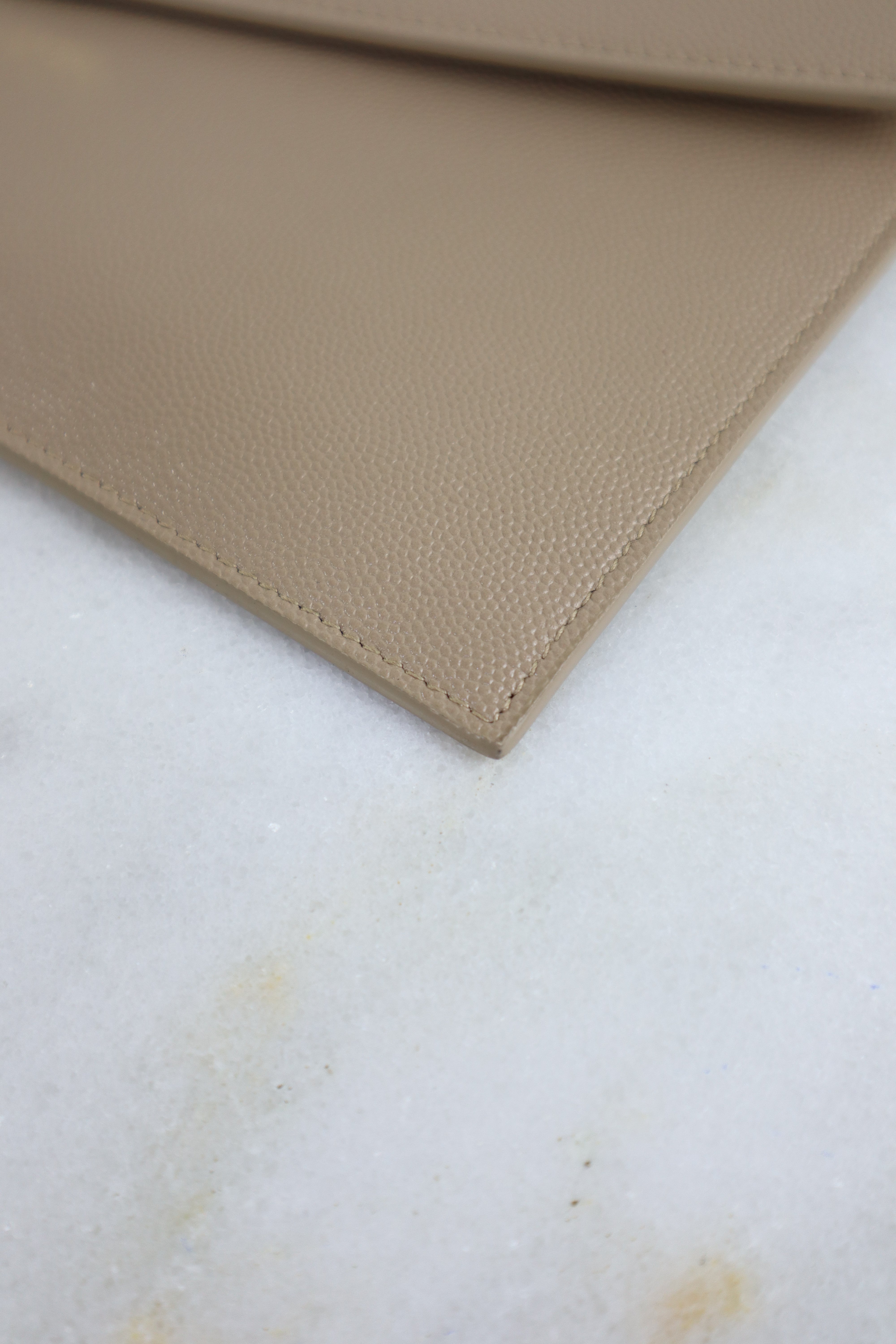 YSL Beige Uptown Pouch
