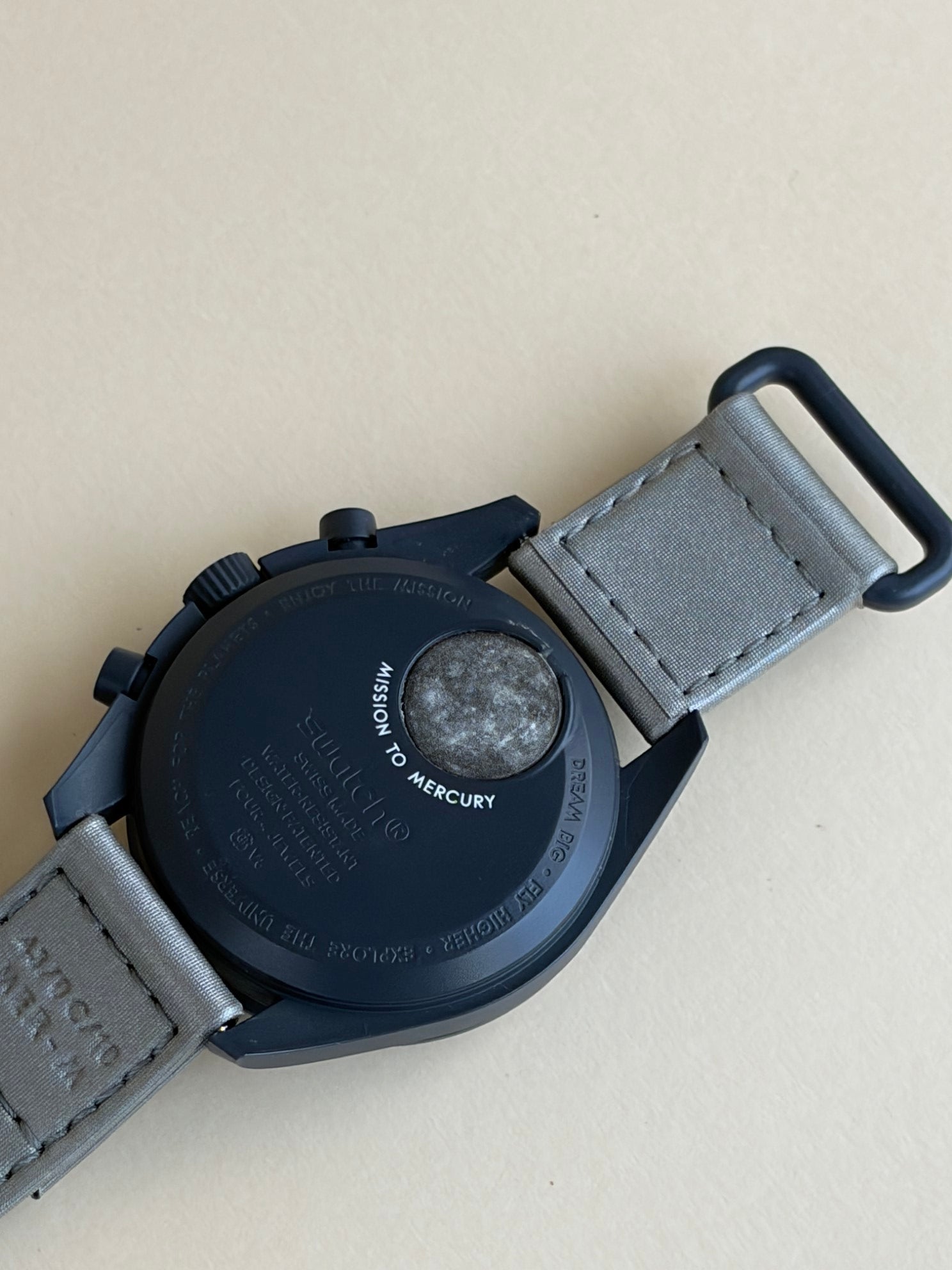 Omega Bicolor black&grey Speed master moon swatch Mission To mercury
