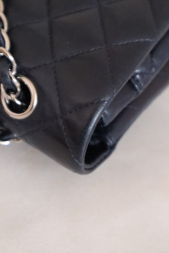 Chanel Navy Blue Double Flap Medium Bag