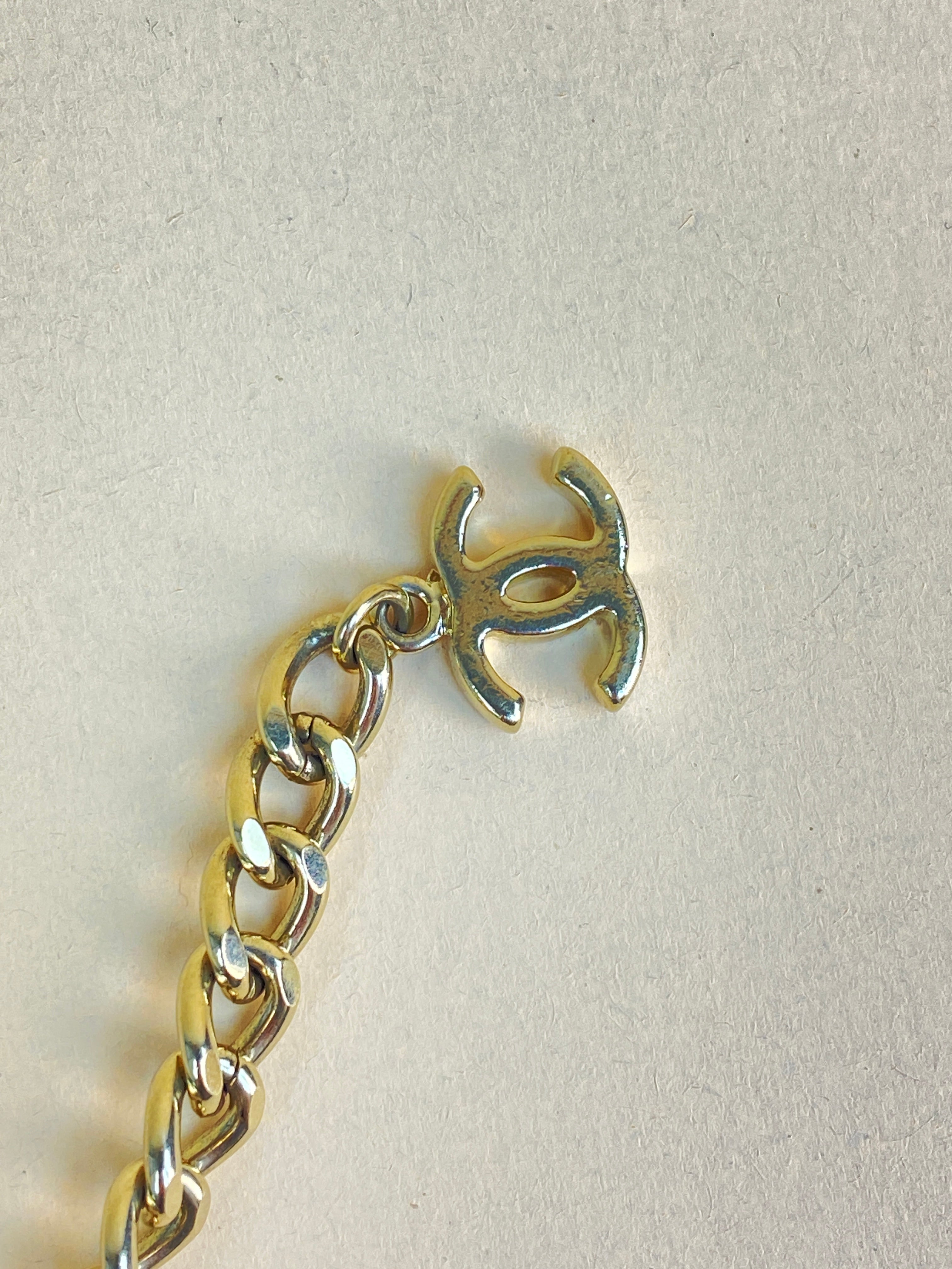 Chanel Gold cc chain letters belt