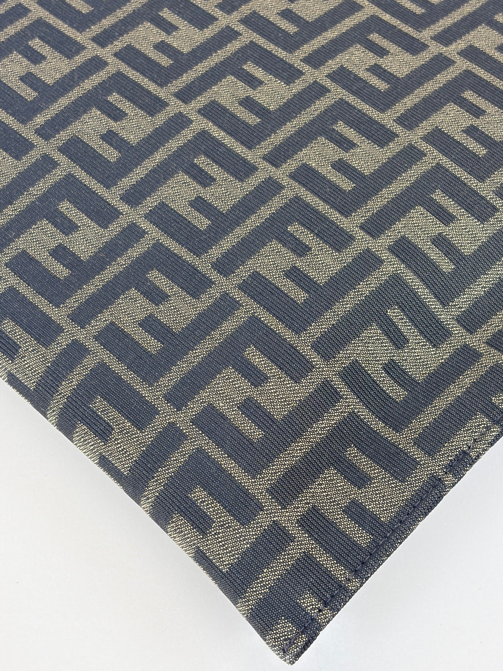 Fendi Brown FF Jacquard Fabric Large Flat Pouch