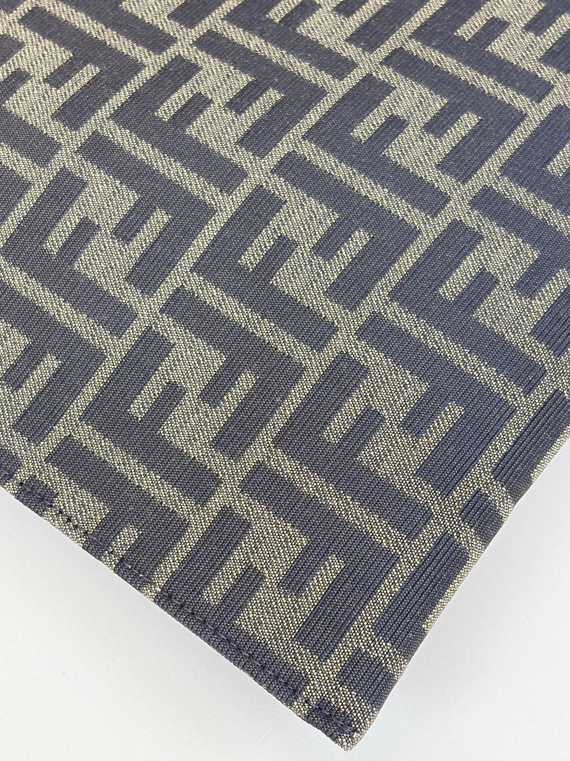 Fendi Brown FF Jacquard Fabric Large Flat Pouch