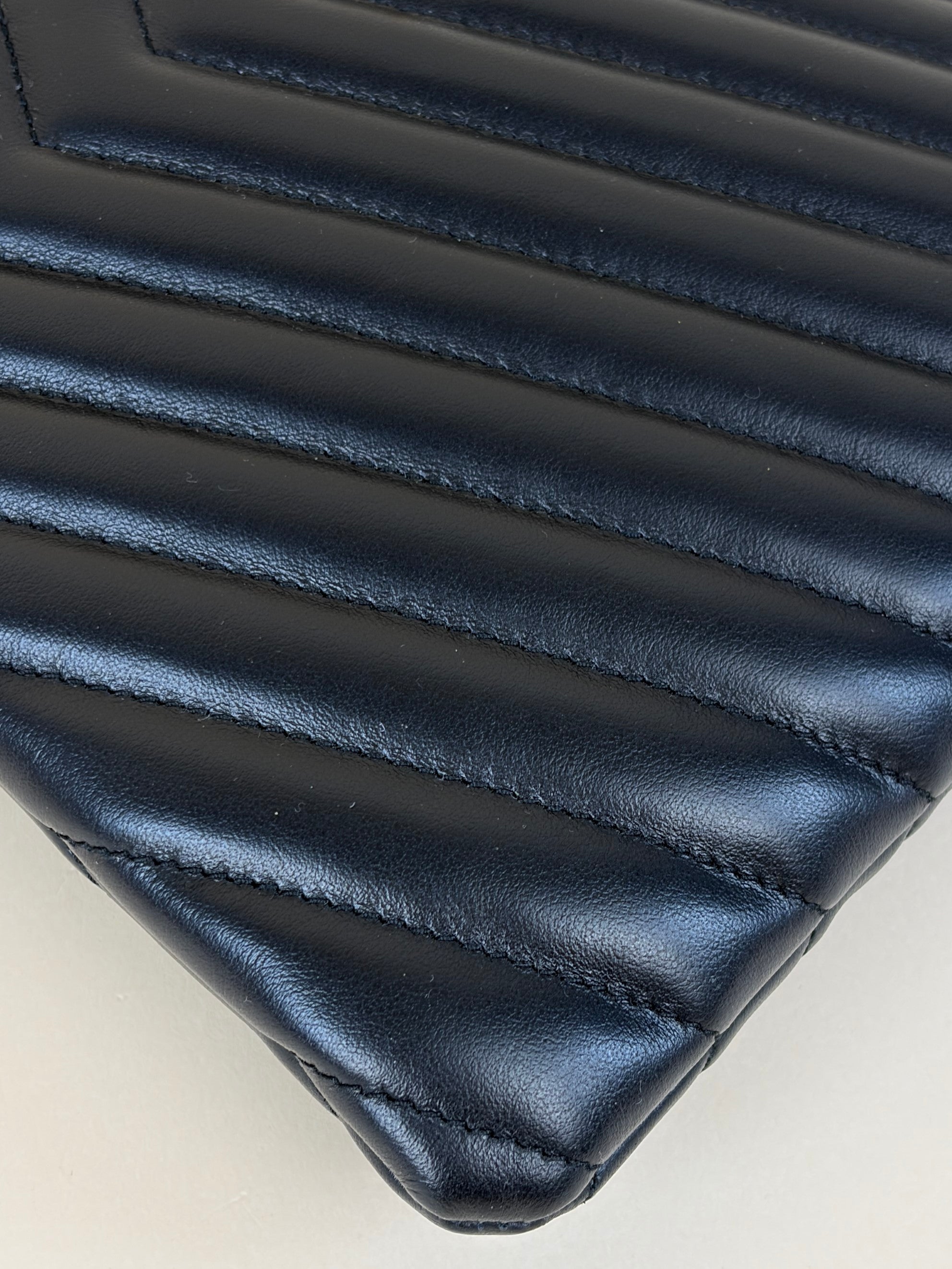 YSL Black Cassandre Quilted A5 Pouch